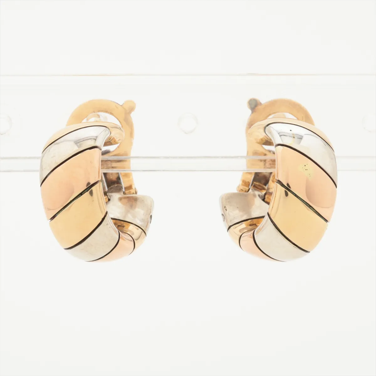 earrings 750 (YG x PG) x 925 22.1g B3114I40 Engraved almost — view 2