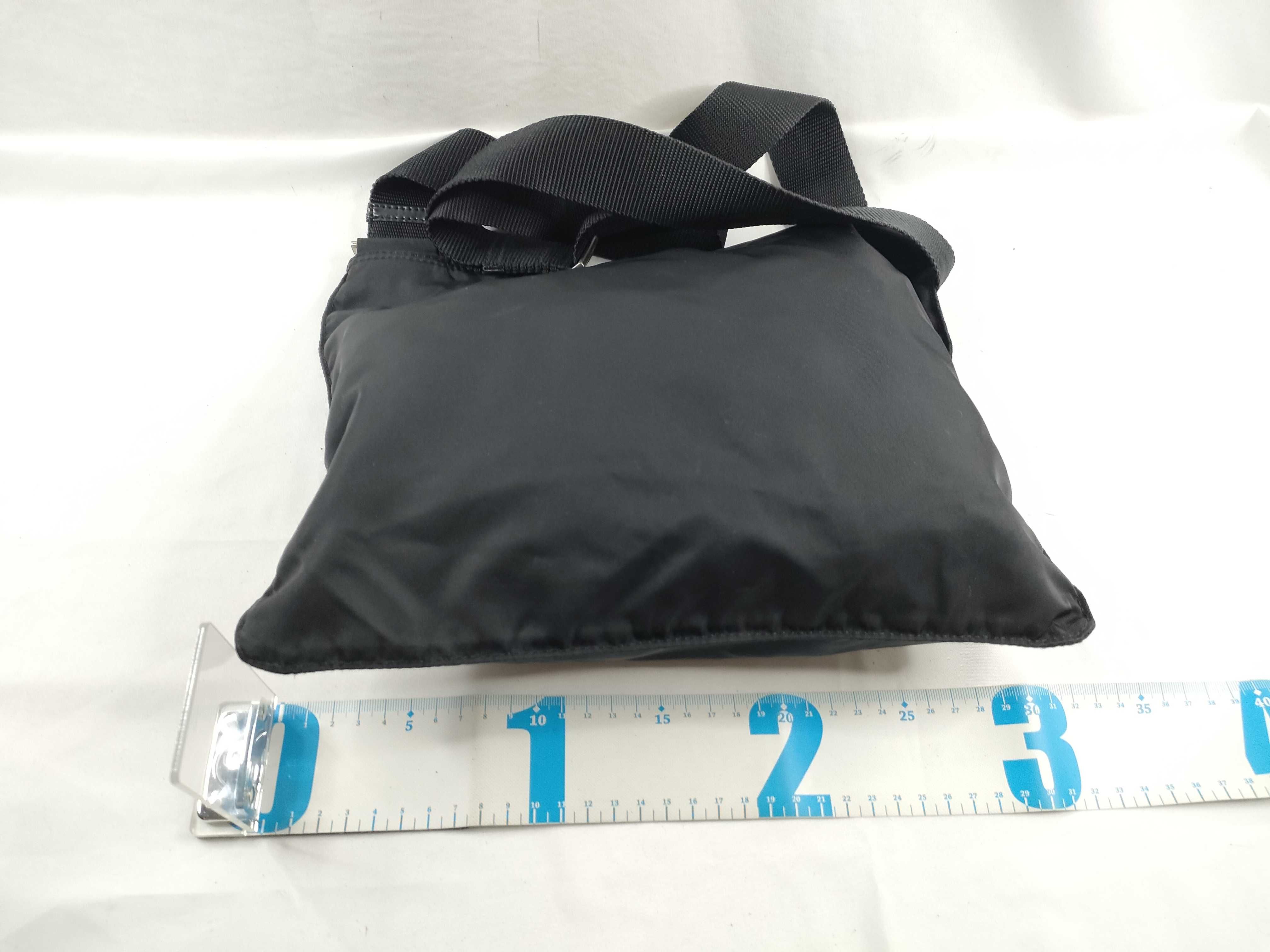 Nylon Shoulder Bag with Triangle Logo Hardware — view 2