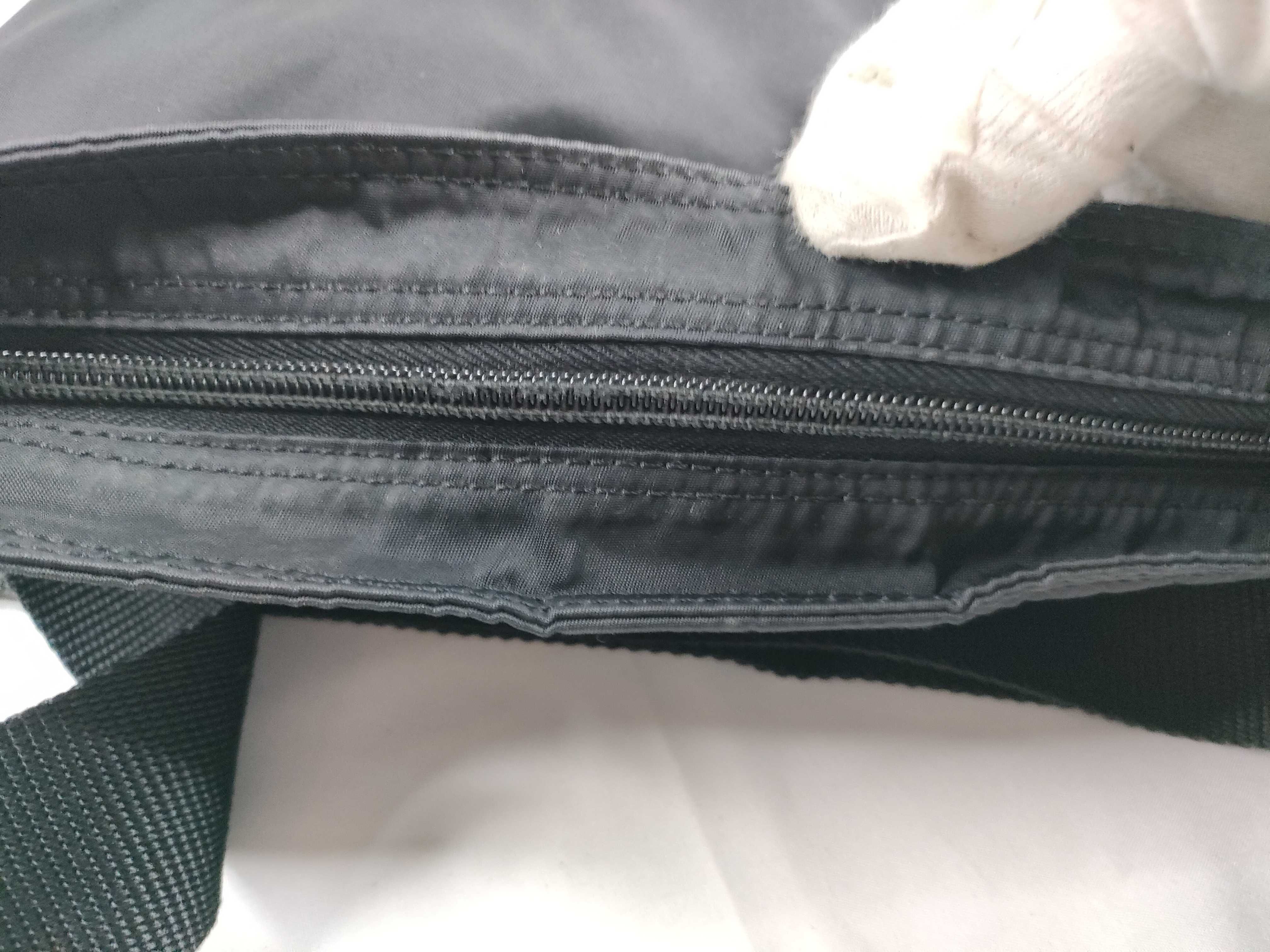 Nylon Shoulder Bag with Triangle Logo Hardware — view 9
