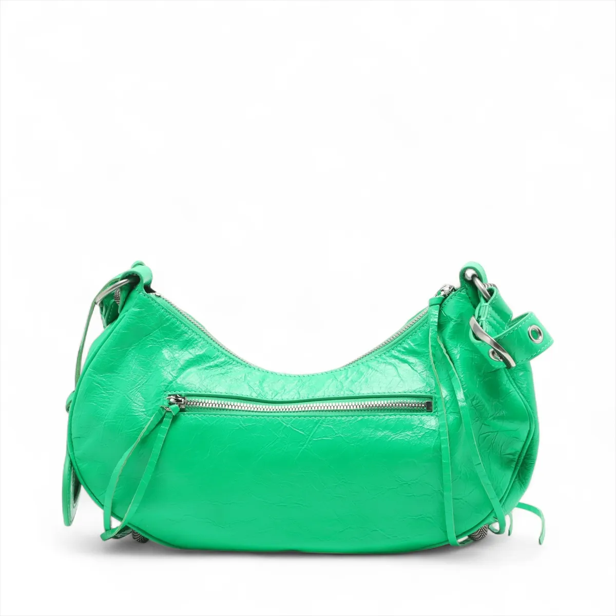 Lucagol Leather Shoulder Bag, Green, 671307, with Mirror — view 2
