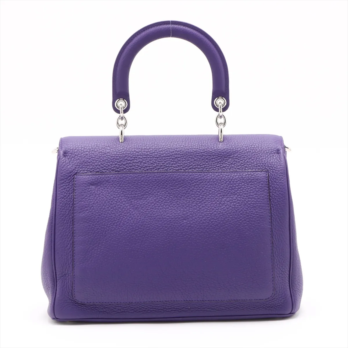 B Dior Leather 2WAY Handbag Purple — view 2