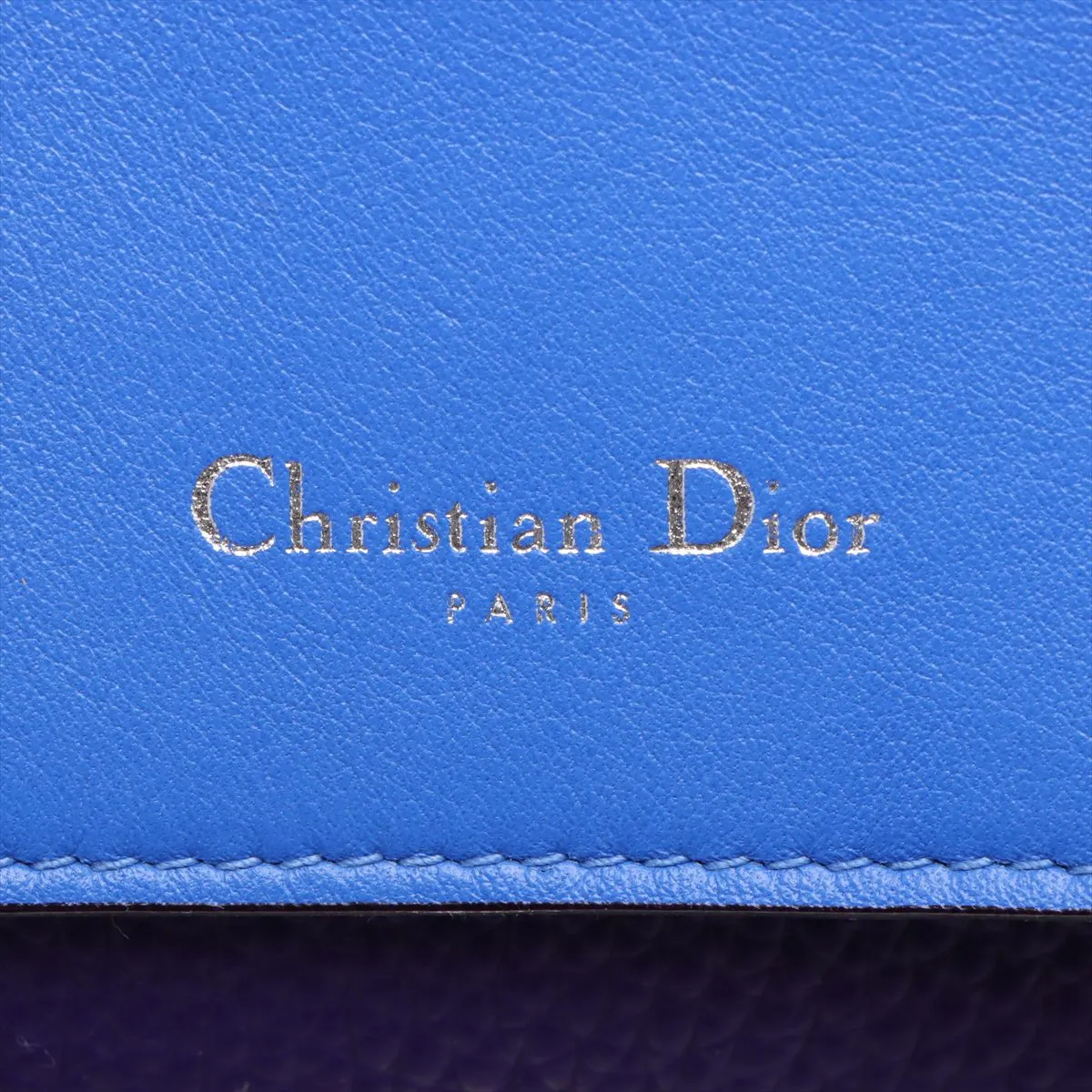 B Dior Leather 2WAY Handbag Purple — view 11