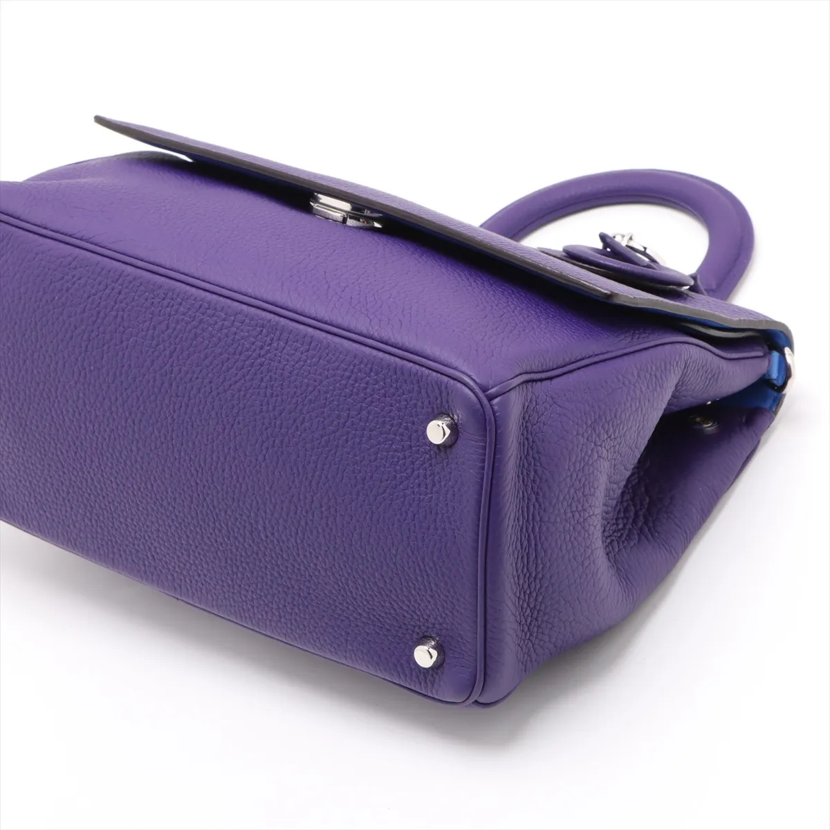 B Dior Leather 2WAY Handbag Purple — view 3