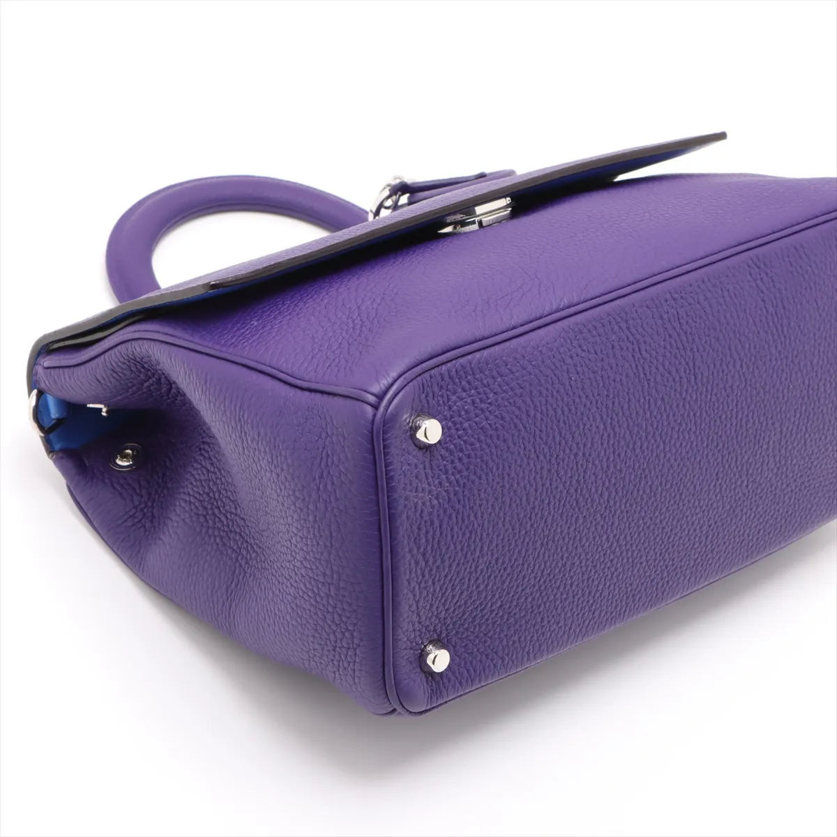 B Dior Leather 2WAY Handbag Purple — view 4