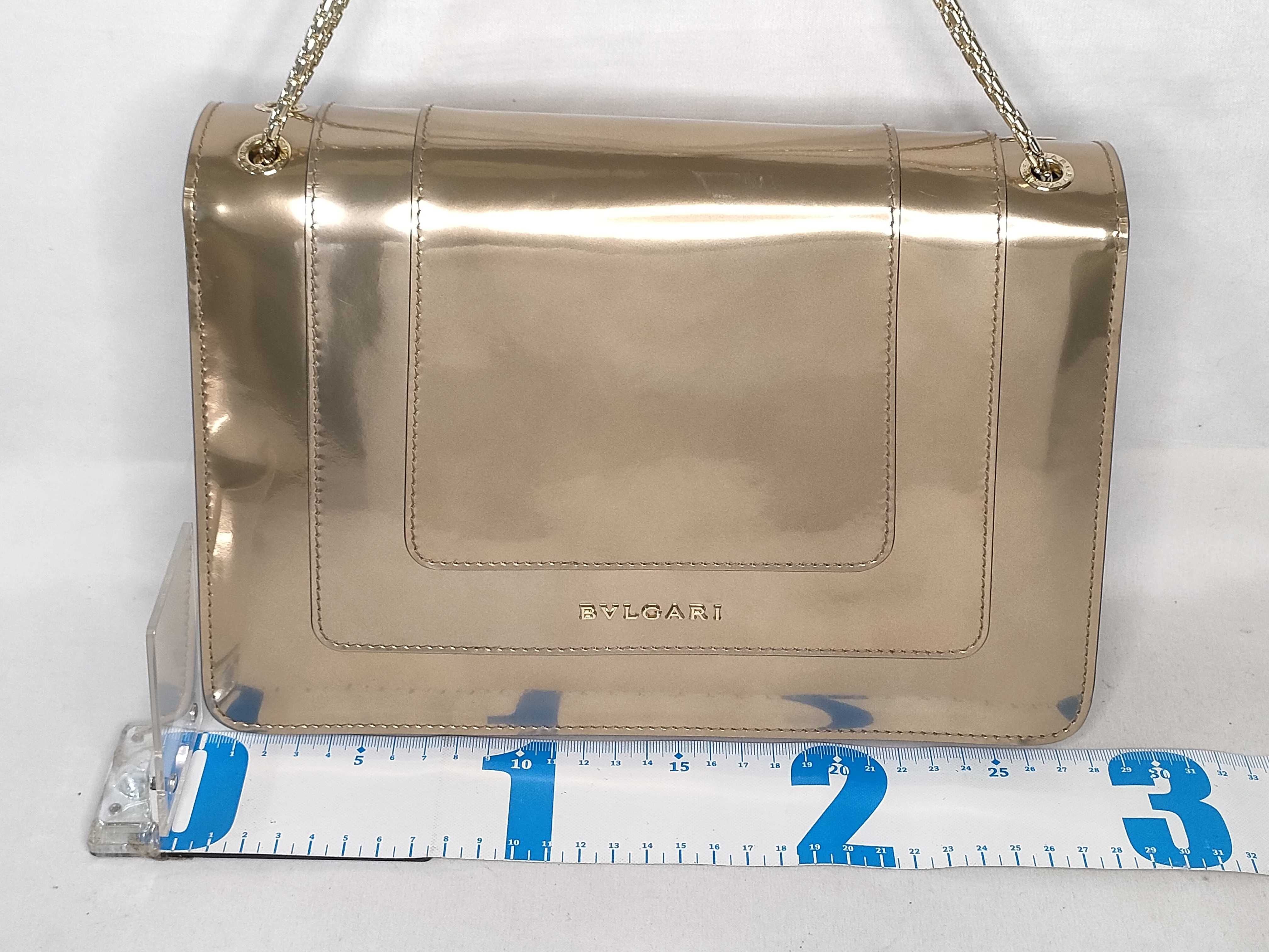 ID- Serpenti Forever Cowskin Chain Shoulder Bag with Mirror Included — view 2