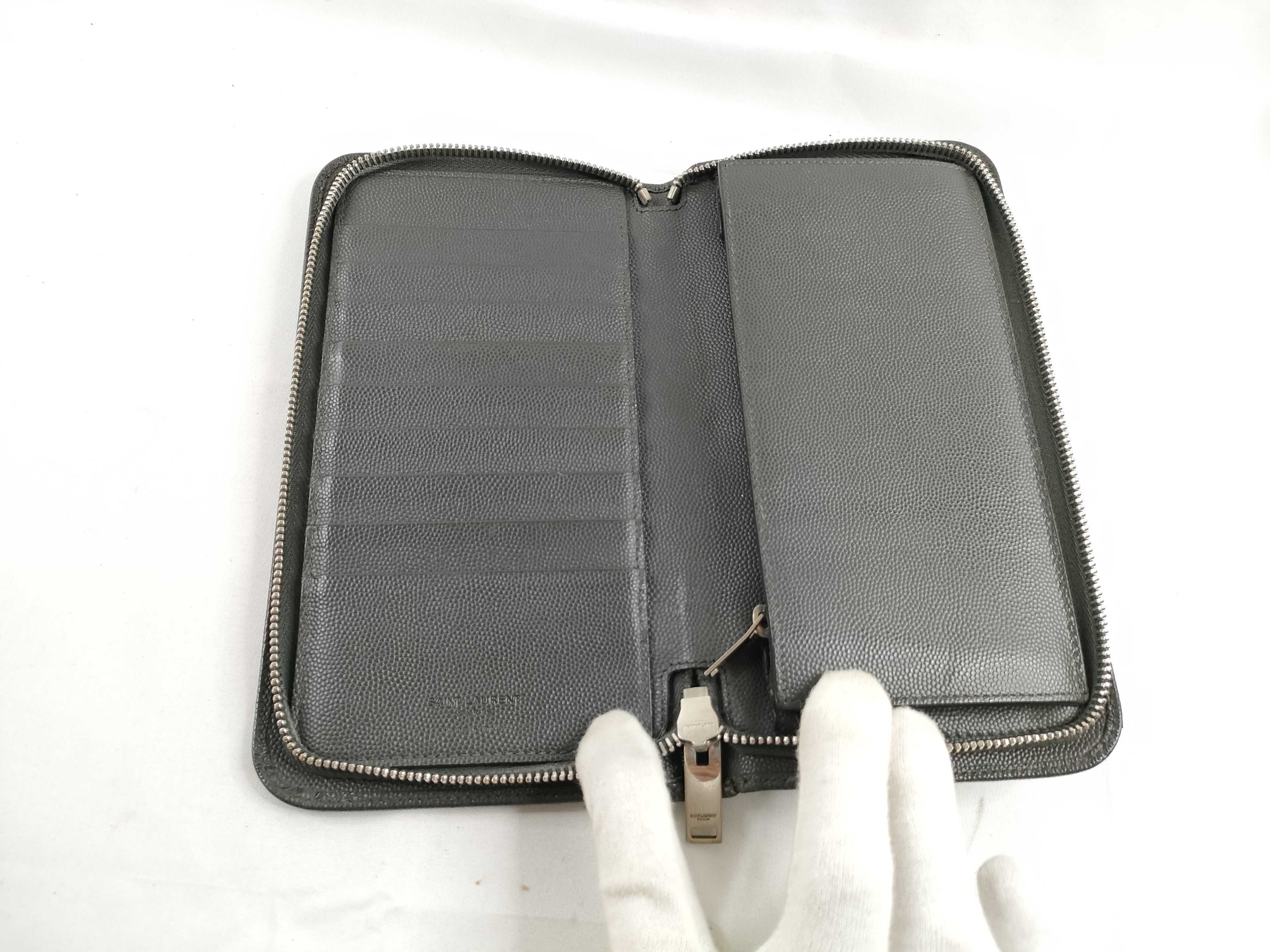 Round Zip Long Wallet Dark Gray Wallet — view 8