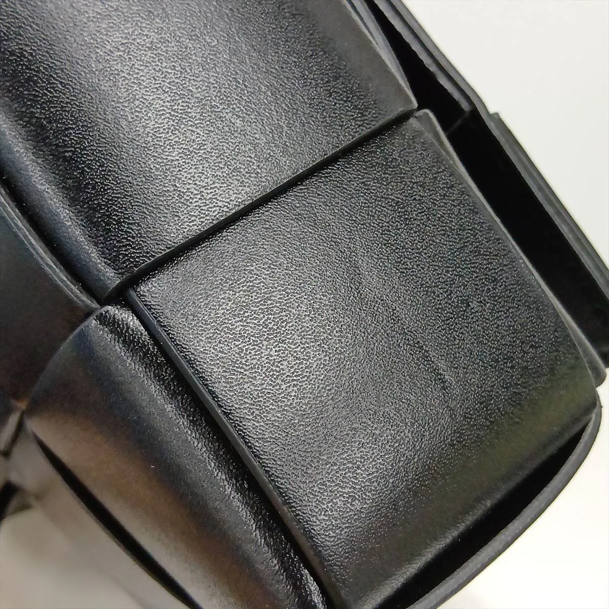 Maxi Intrecciato Cassette Leather Shoulder Bag, Black — view 12
