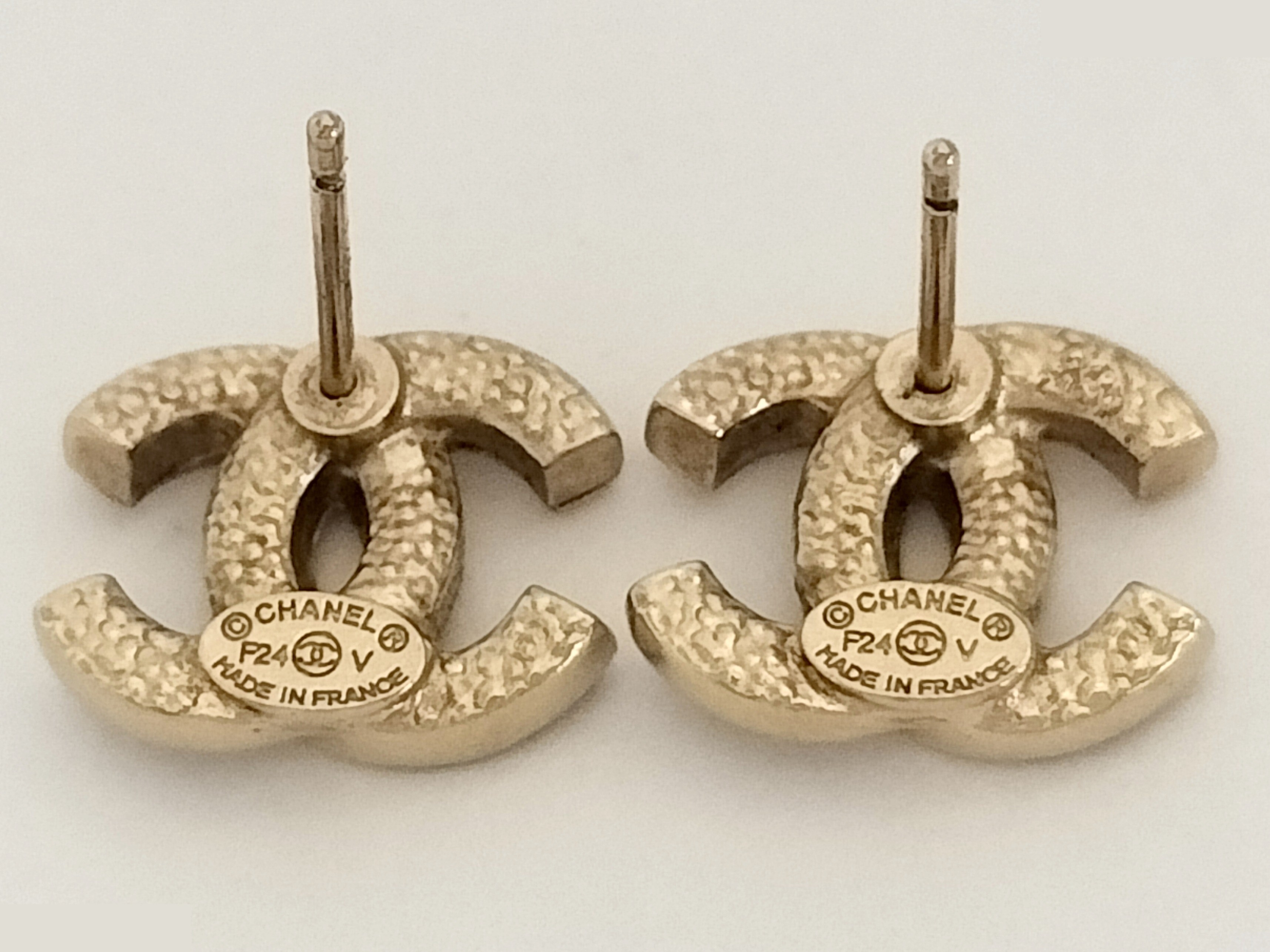 Coco Rhinestone Gold Earrings — view 3