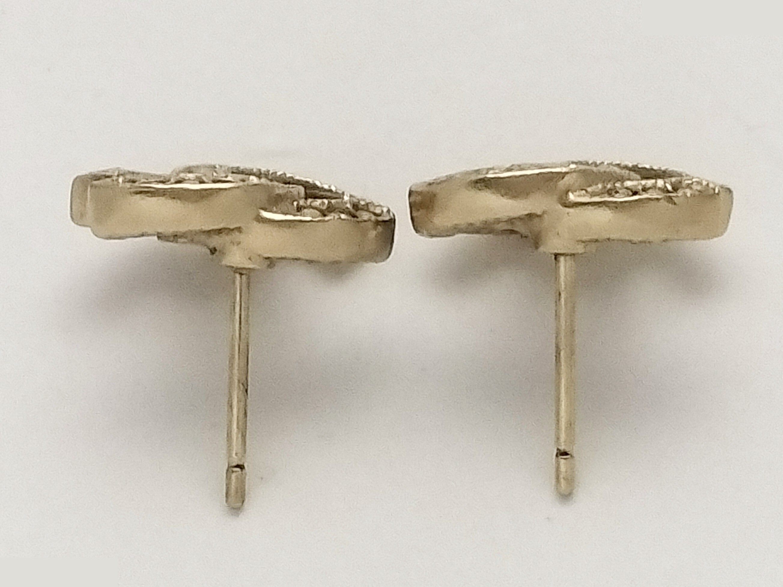 Coco Rhinestone Gold Earrings — view 4