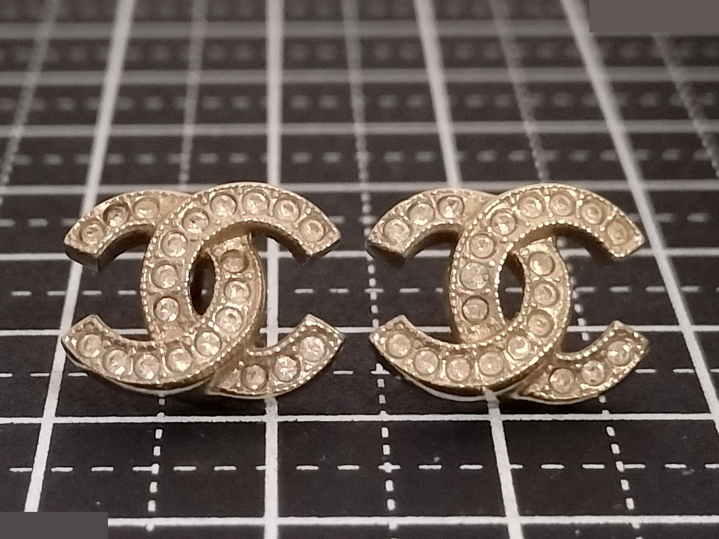 Coco Rhinestone Gold Earrings — view 5