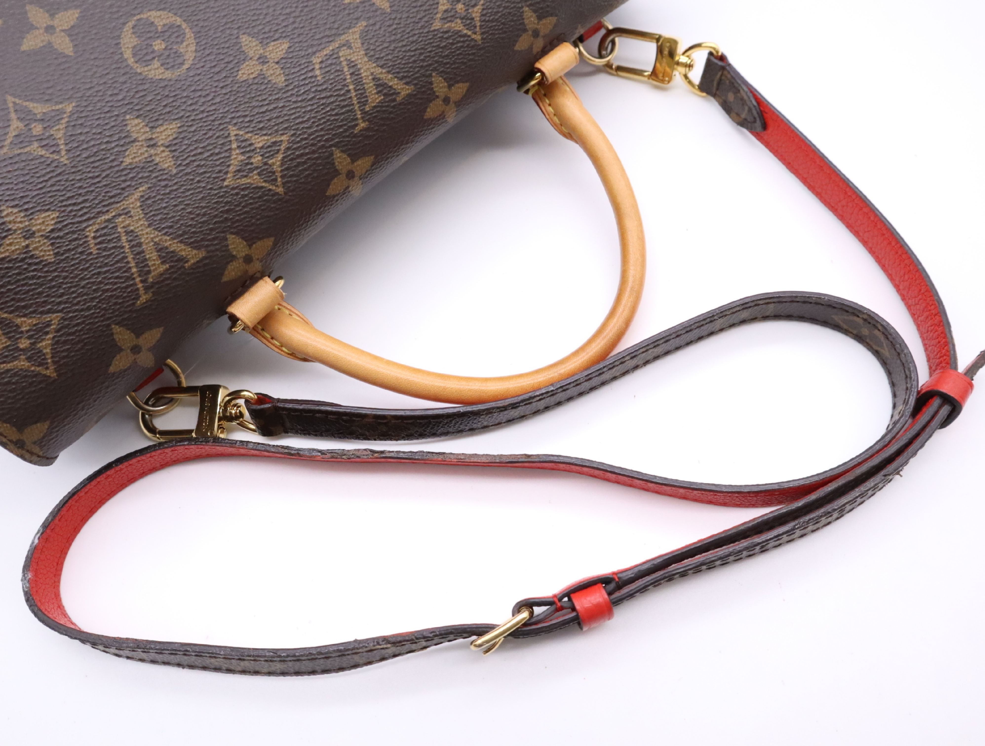 M44286 Monogram Marignan Coquelicot Handbag with Shoulder Strap — view 11