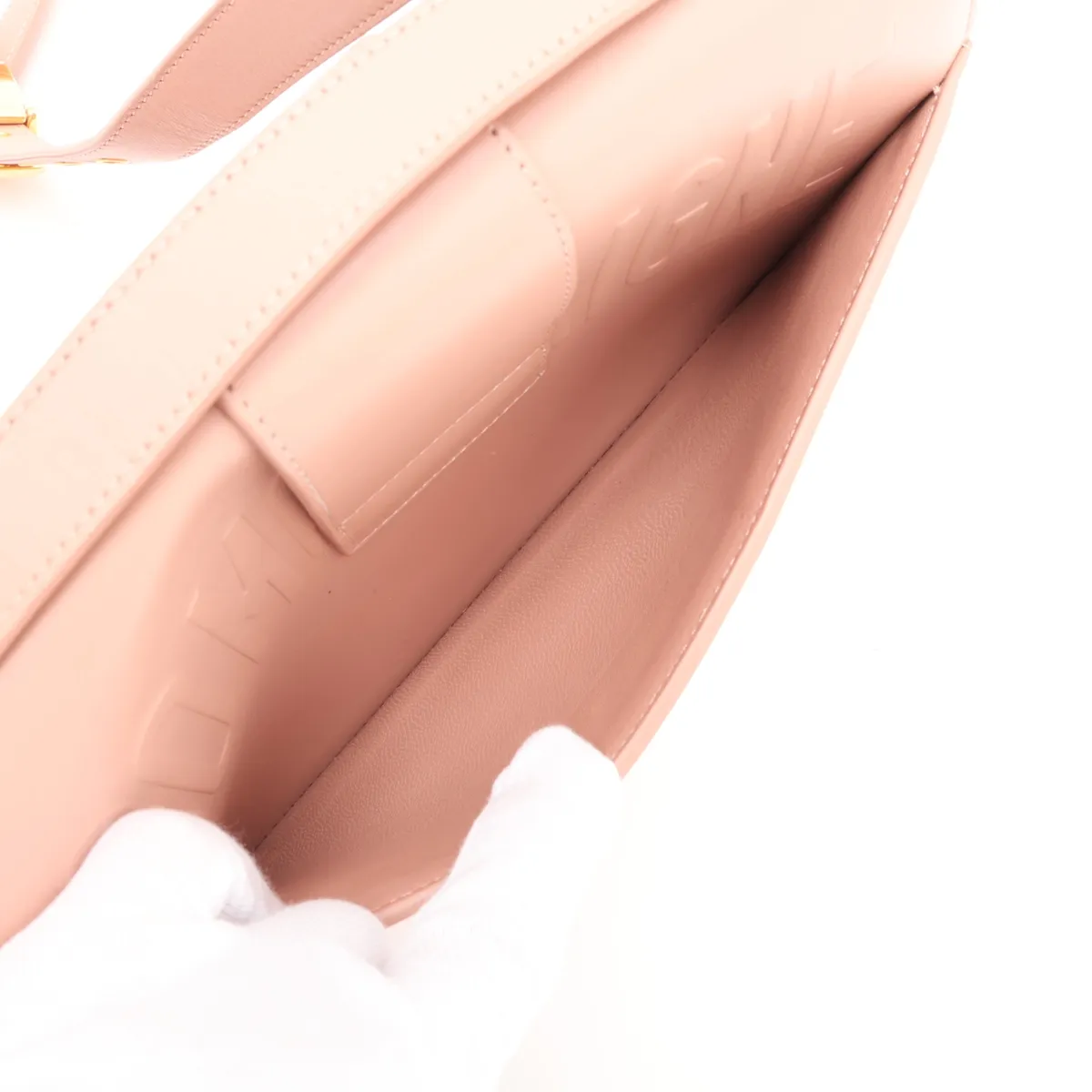 30 Montaigne Leather Shoulder Bag, Pink — view 9