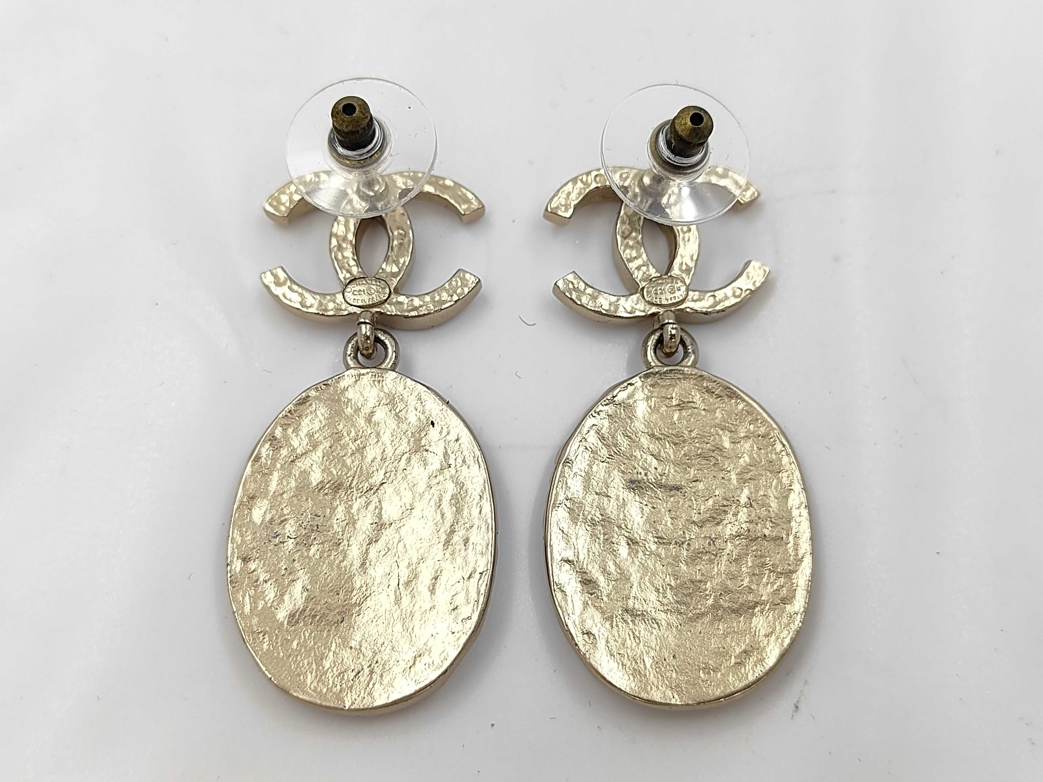 Coco Mark Metal Strass Earrings AB6669 21K — view 2