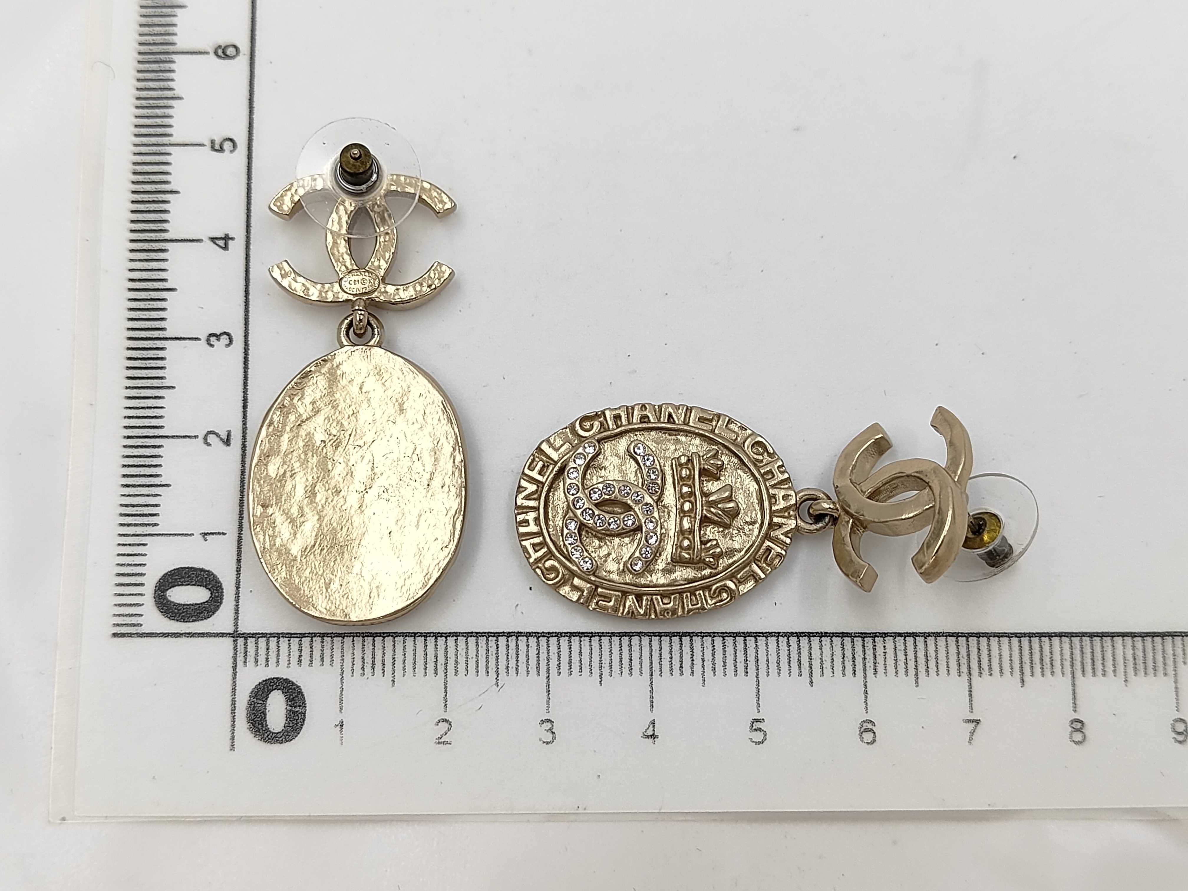 Coco Mark Metal Strass Earrings AB6669 21K — view 6