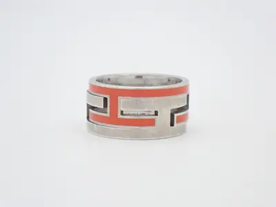 Move Ash Orange Ring, SV925 / 7.3g, Stamped 51