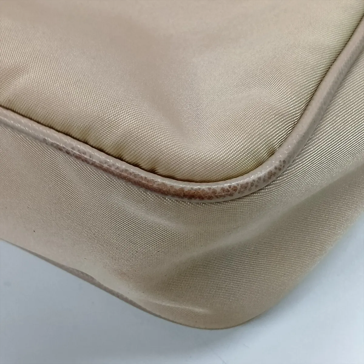 Tessuto Nylon x Leather 2-Way Shoulder Bag, Beige — view 12