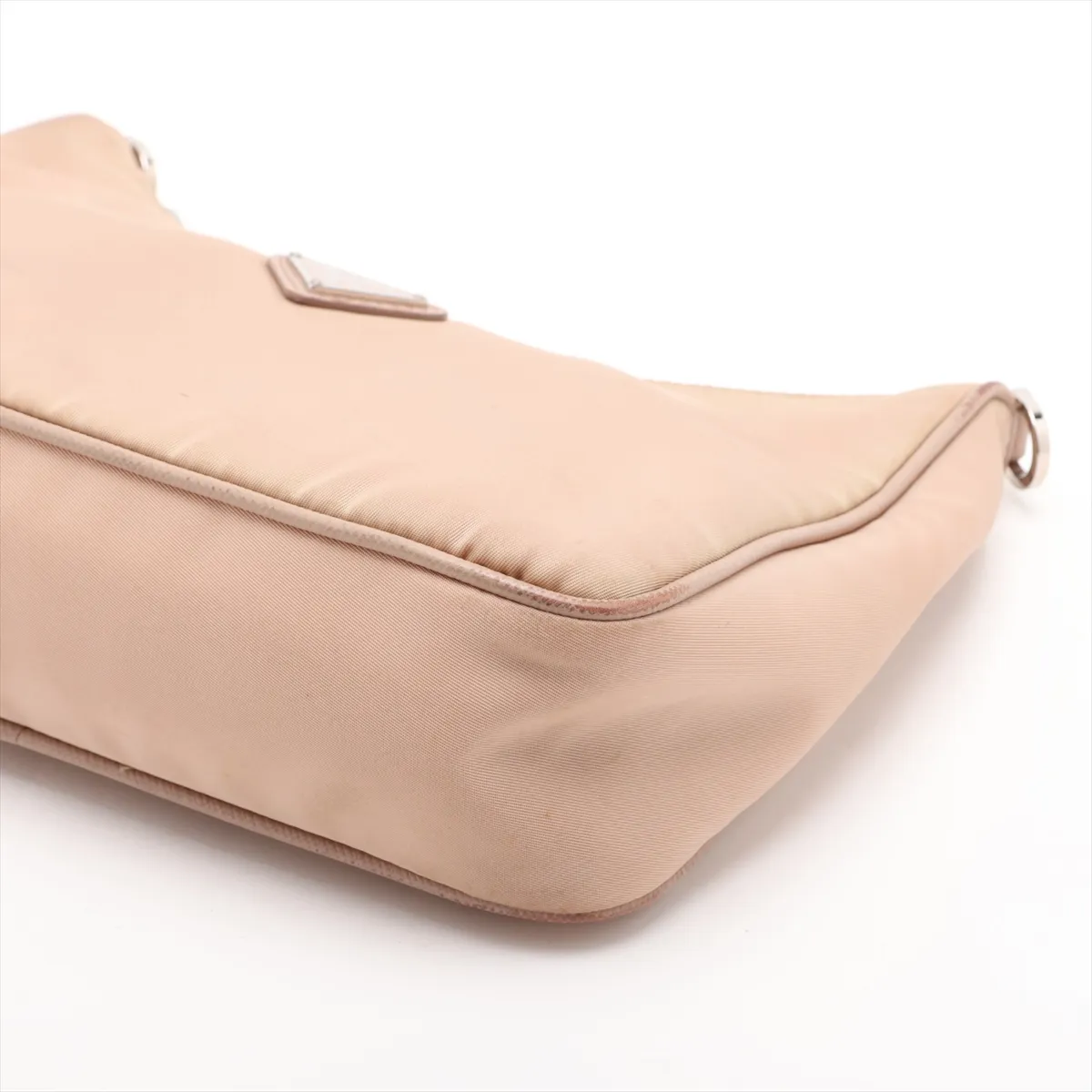 Tessuto Nylon x Leather 2-Way Shoulder Bag, Beige — view 3