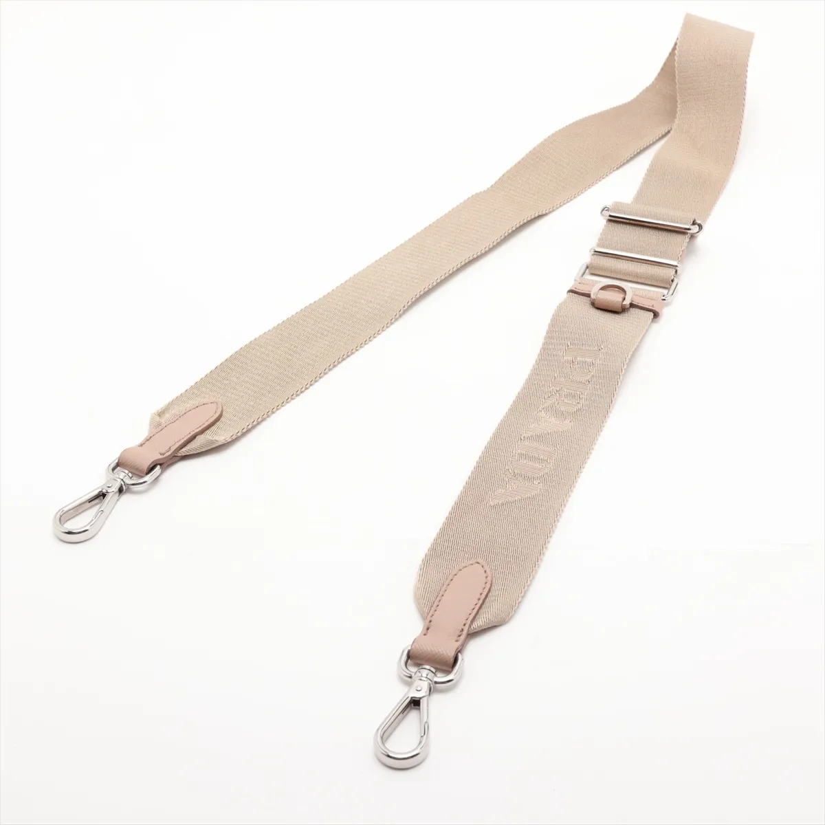Tessuto Nylon x Leather 2-Way Shoulder Bag, Beige — view 5