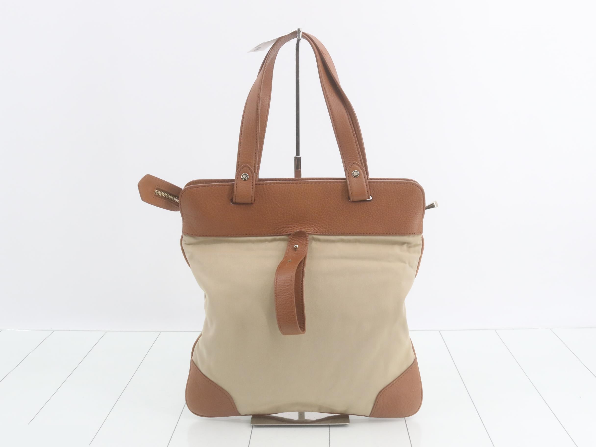 Logo tote bag, beige, brown — view 2