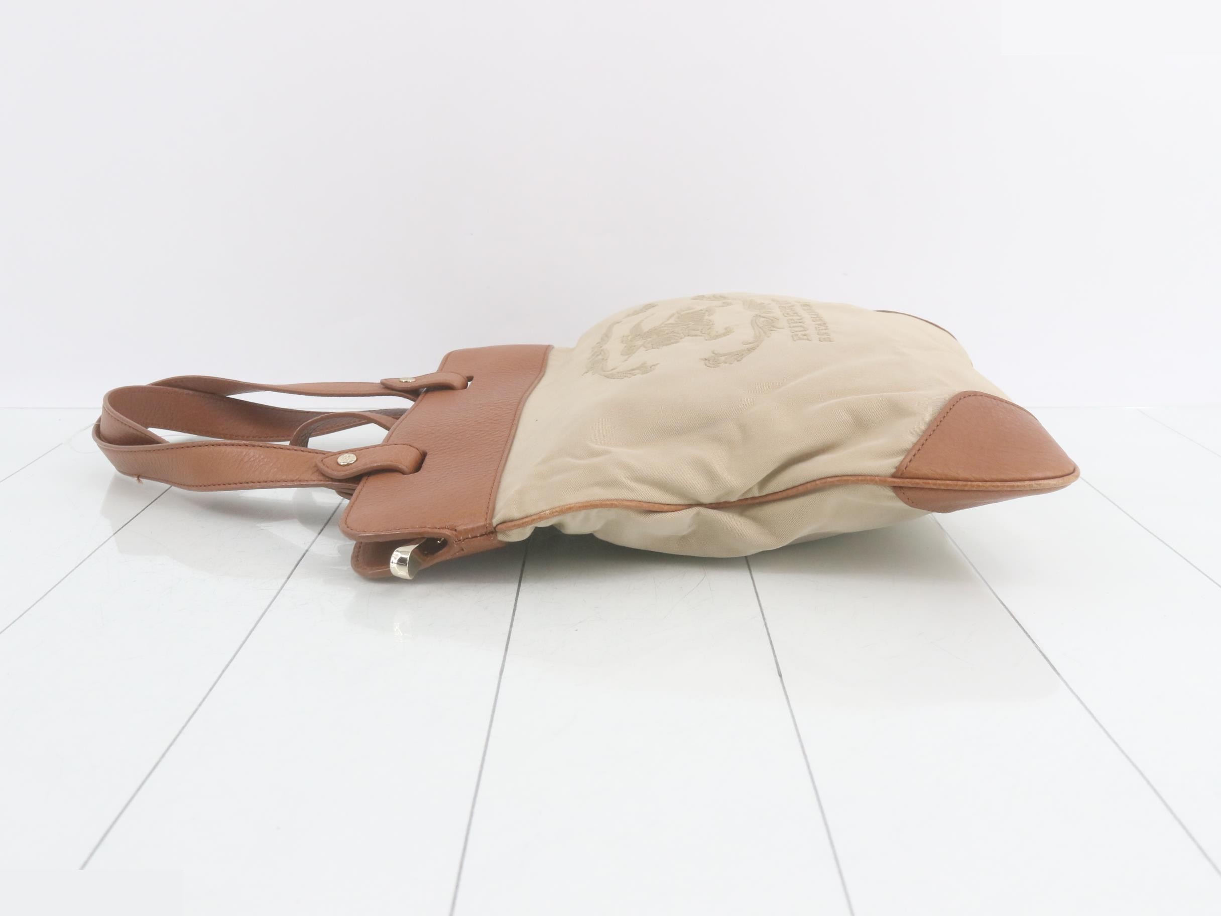 Logo tote bag, beige, brown — view 4