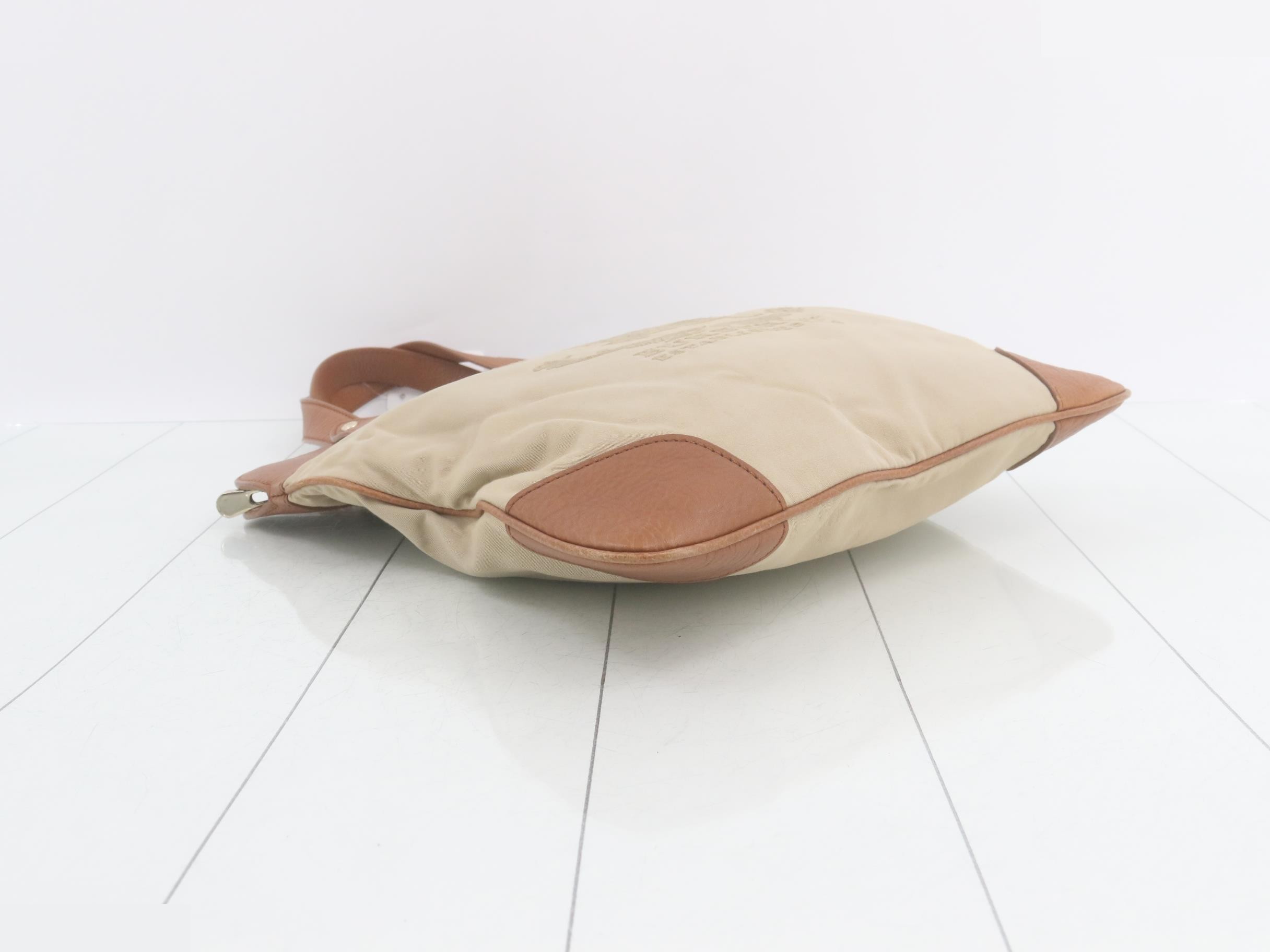 Logo tote bag, beige, brown — view 5