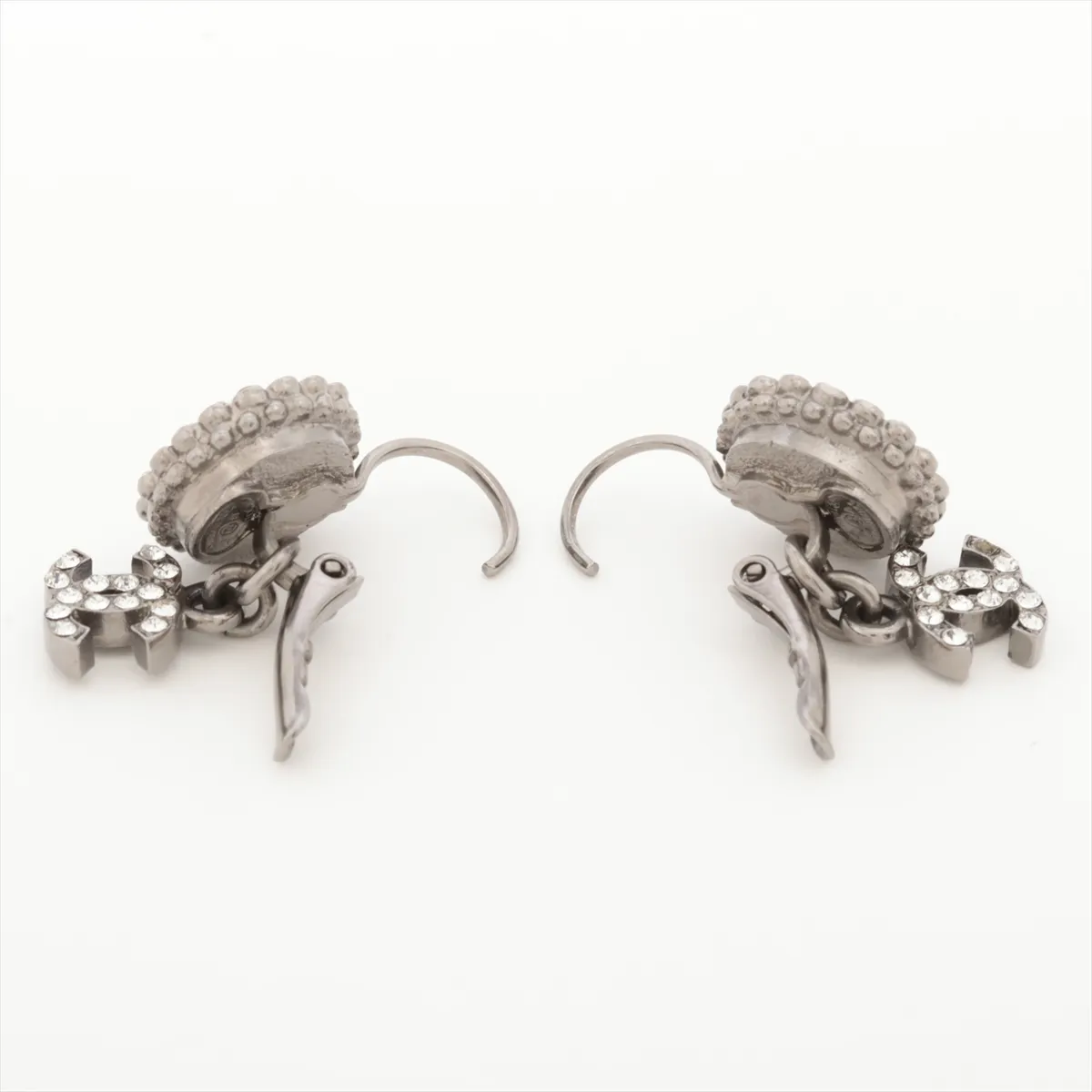 Cocomark 16A Earrings (for both ears) GP x Rhinestone x Fake Pearl Silver — view 4