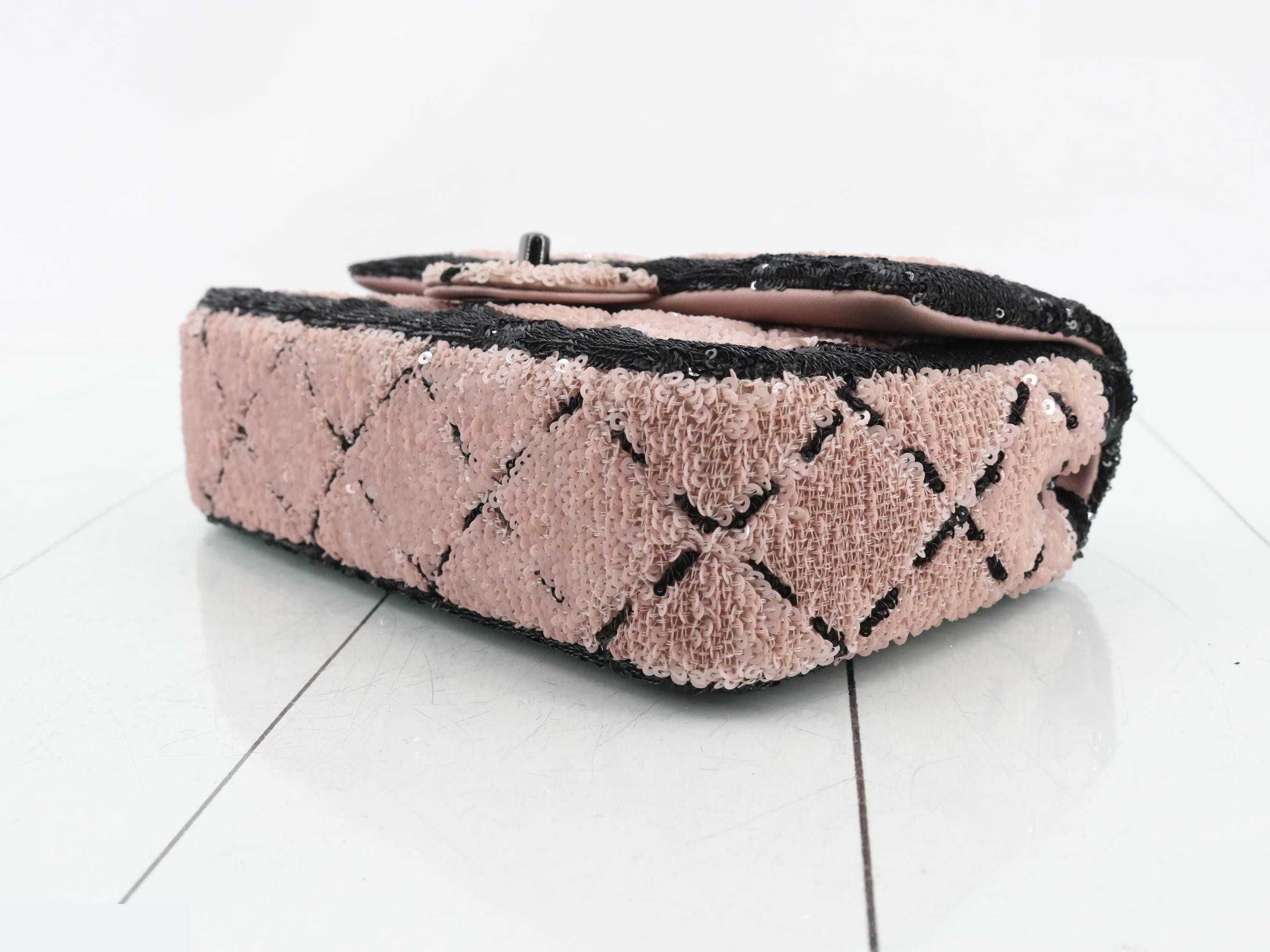 Sequined Mini Matelassé Shoulder Bag — view 6