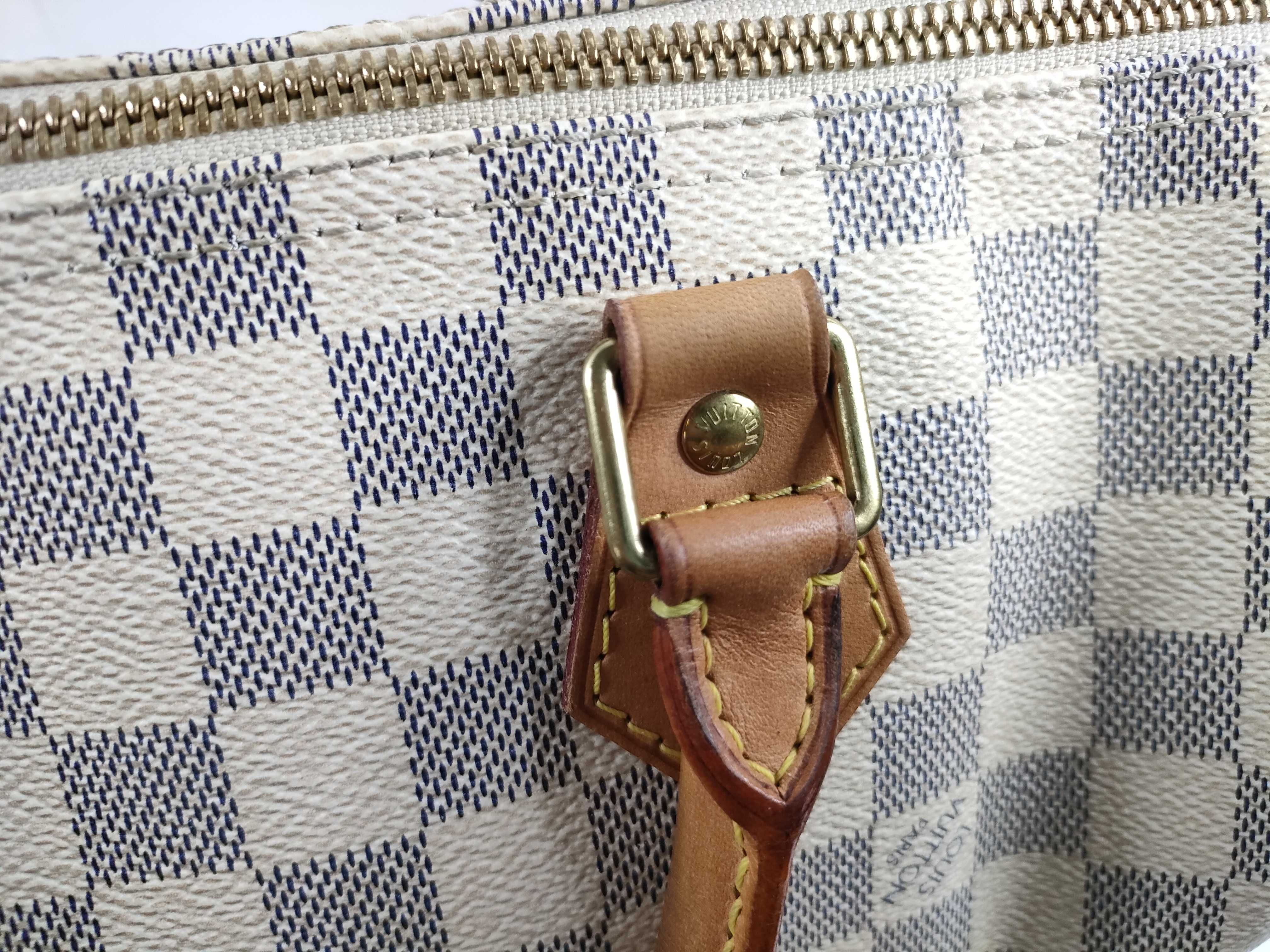 Damier Azure Speedy 30 N41533 White Handbag — view 10