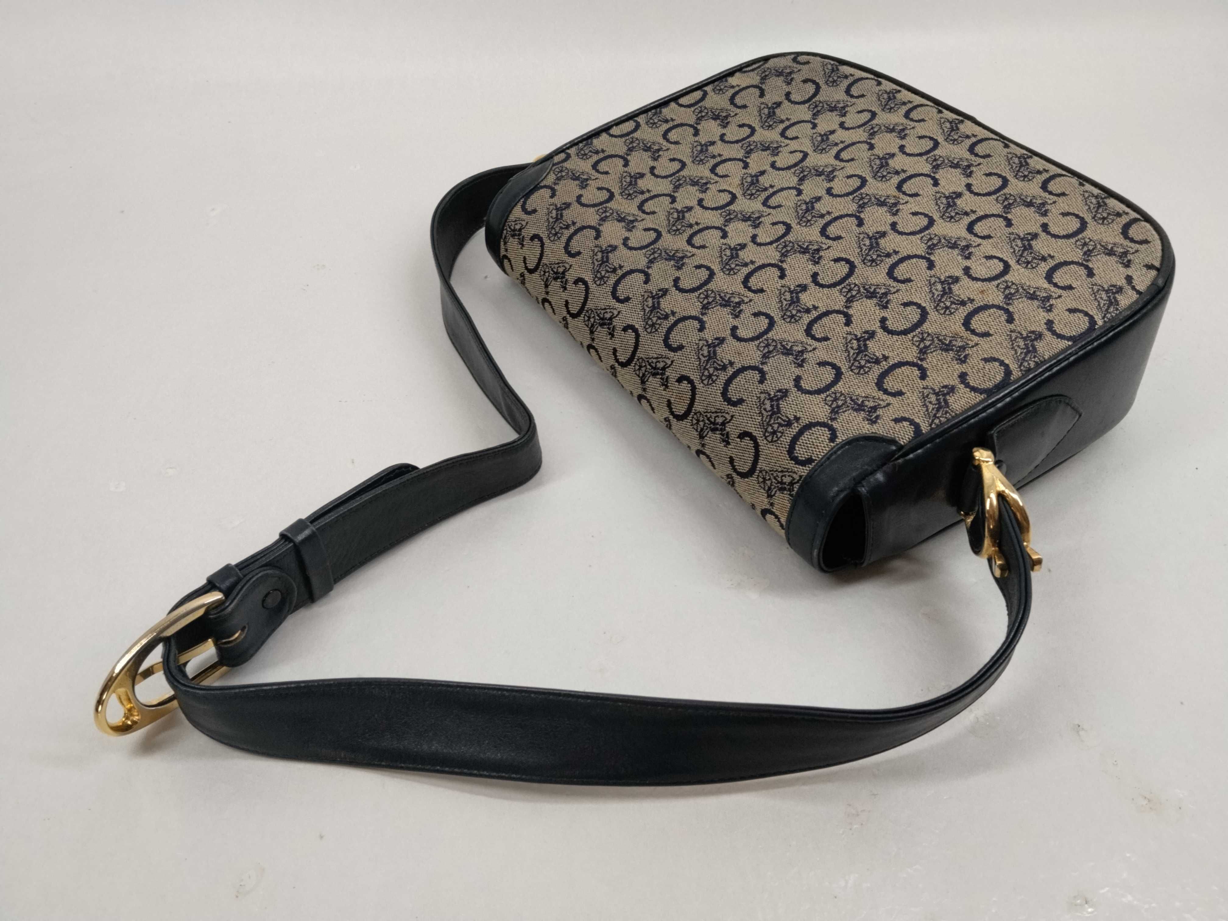Horse Carriage Hardware Canvas Shoulder Bag — view 6