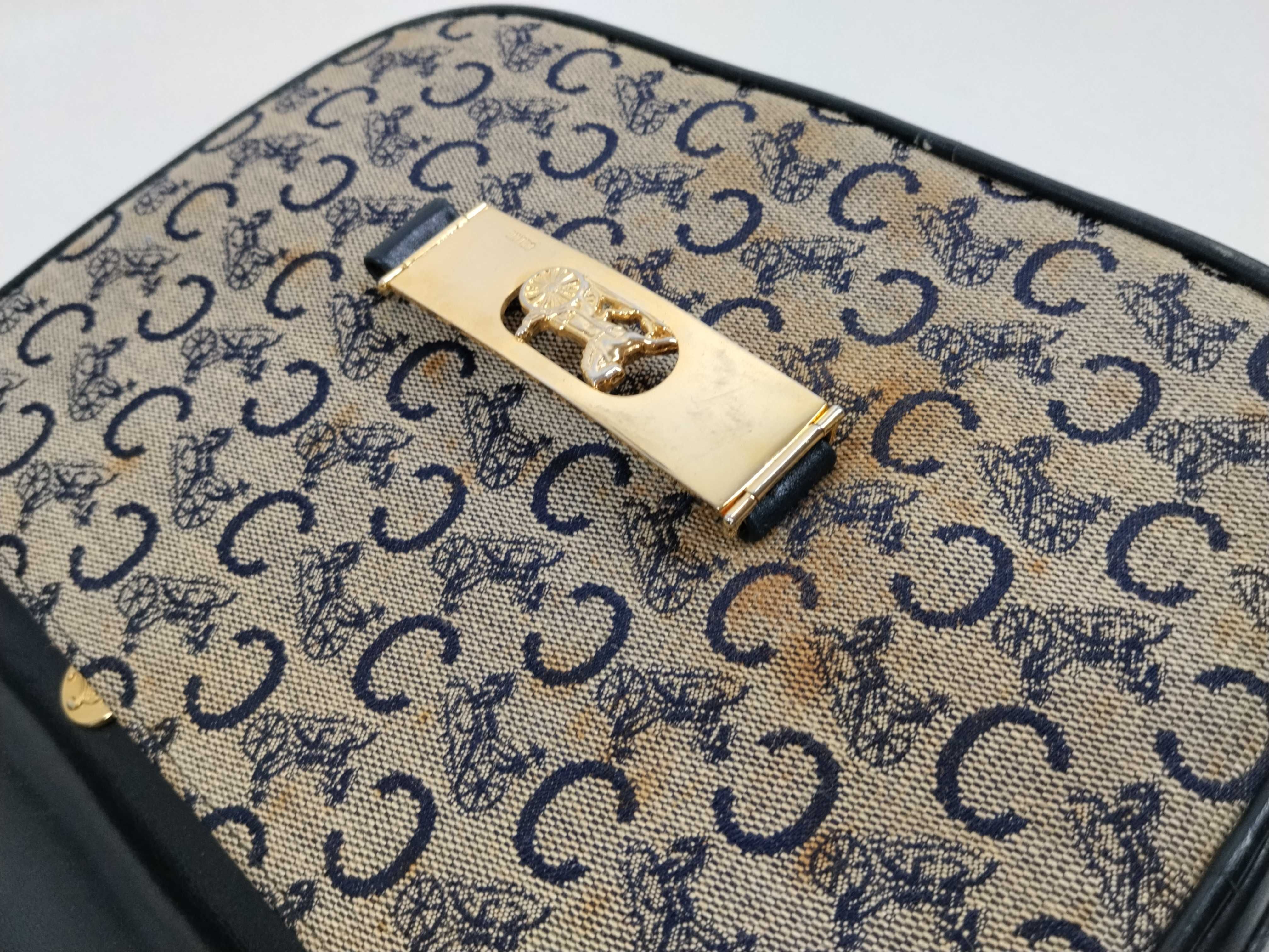 Horse Carriage Hardware Canvas Shoulder Bag — view 8