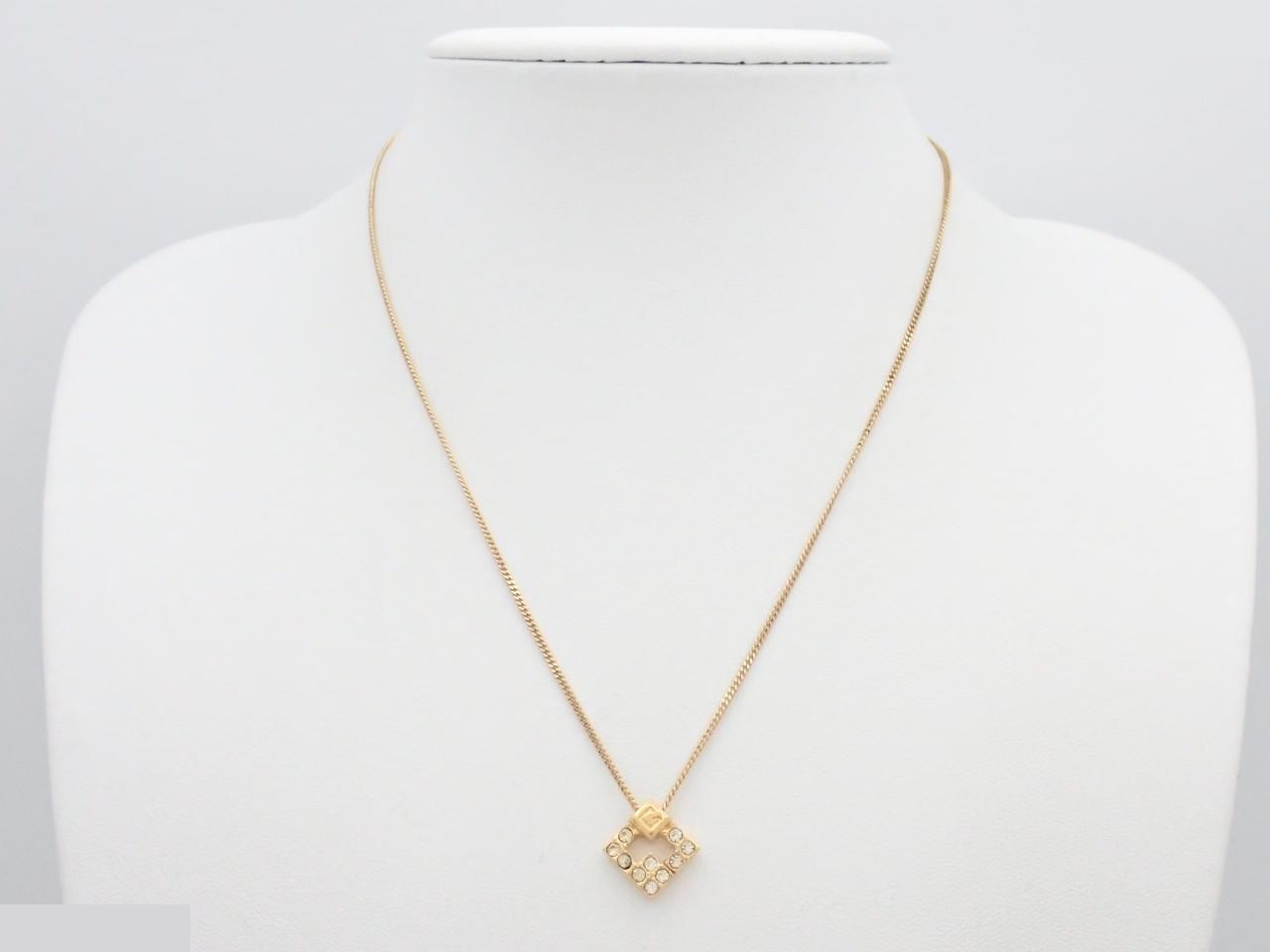 Rhinestone necklace/pendant, chain approximately 40cm. — view 3