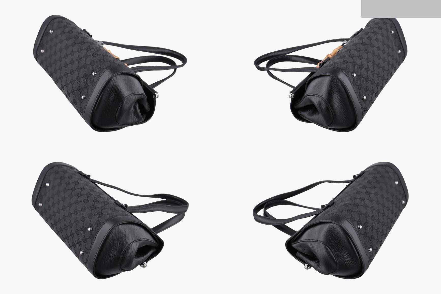 Bamboo Bullet Canvas x Leather Black — view 4