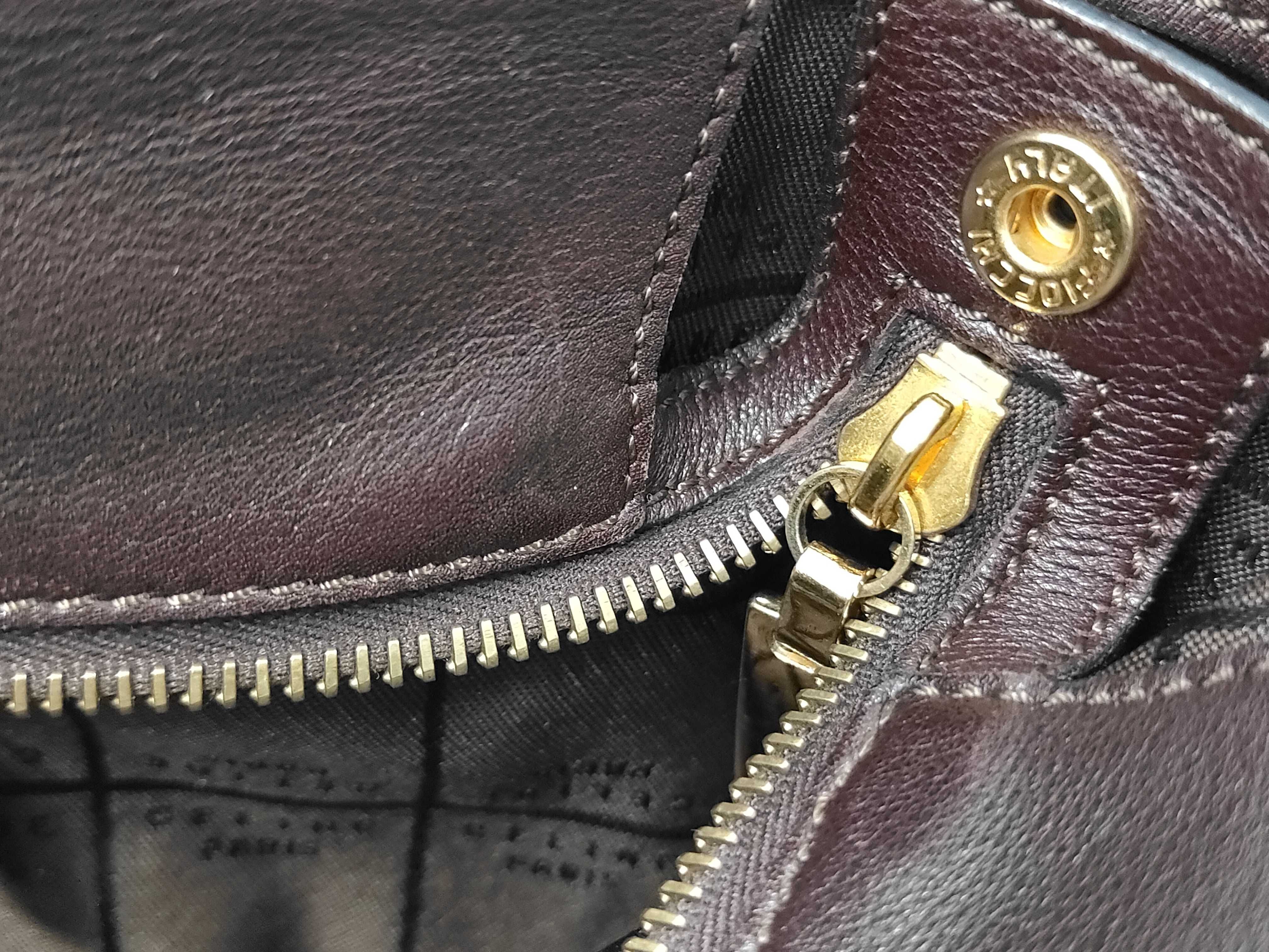 Top Handle Circle Handle Leather Tote Bag — view 10
