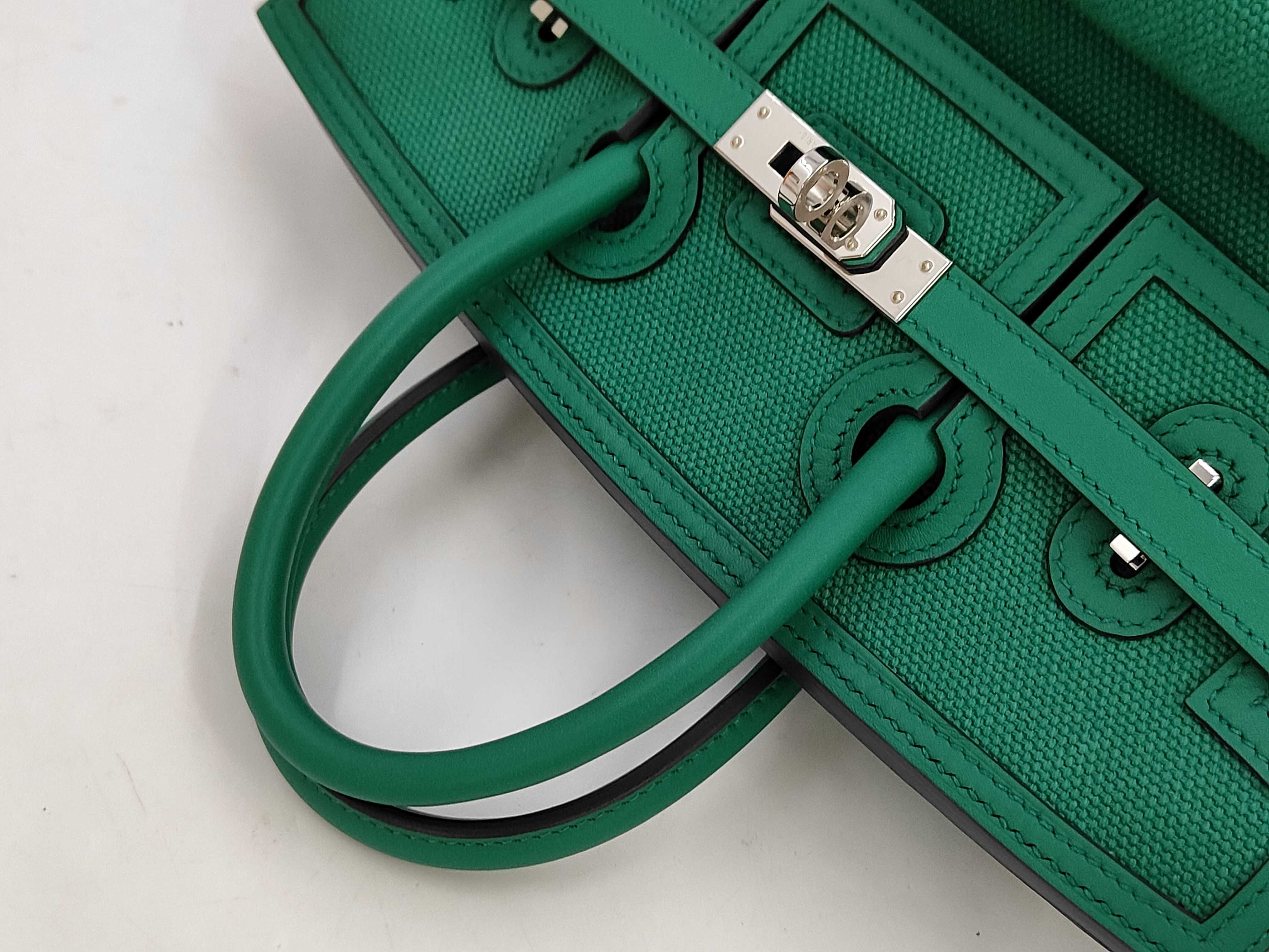 Birkin Cargo 25 W stamp Green Silver Hardware Handbag — view 5