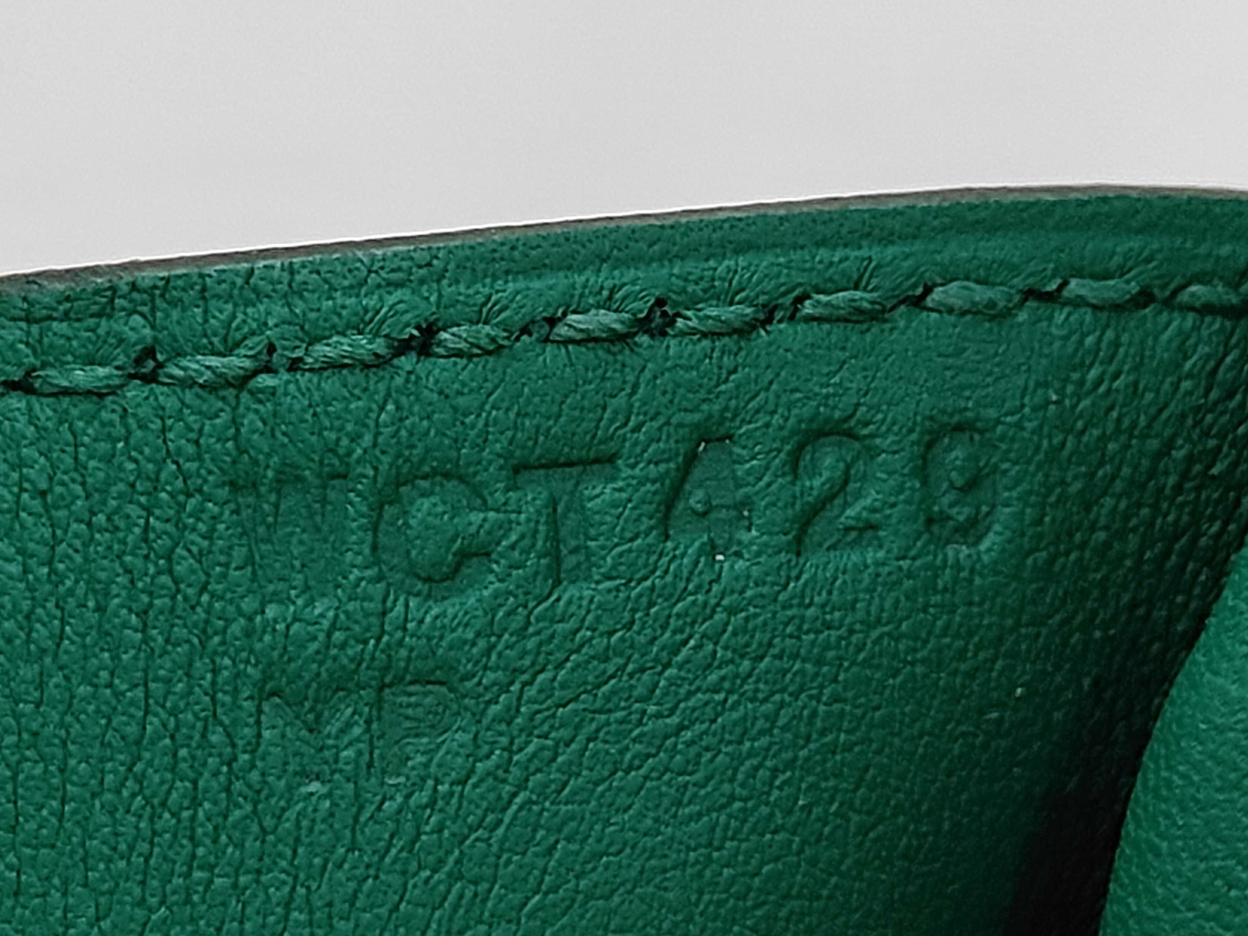 Birkin Cargo 25 W stamp Green Silver Hardware Handbag — view 10