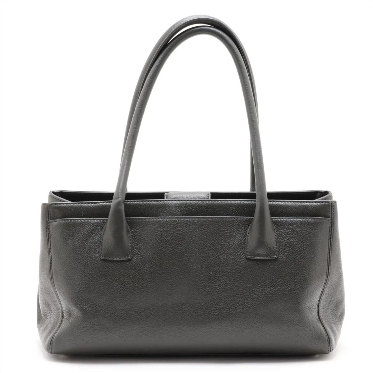 Executive Leather Tote Bag, Khaki, Silver Hardware, 17014702, Serial Number 17 — view 2