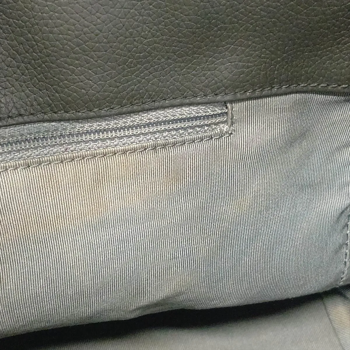 Executive Leather Tote Bag, Khaki, Silver Hardware, 17014702, Serial Number 17 — view 14