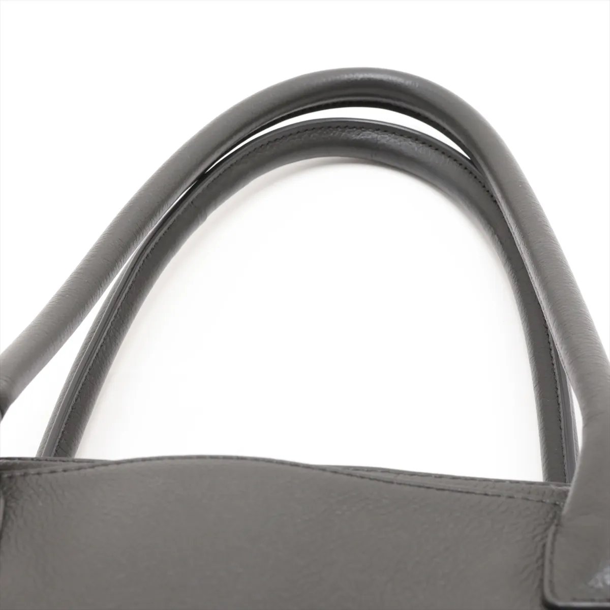 Executive Leather Tote Bag, Khaki, Silver Hardware, 17014702, Serial Number 17 — view 6