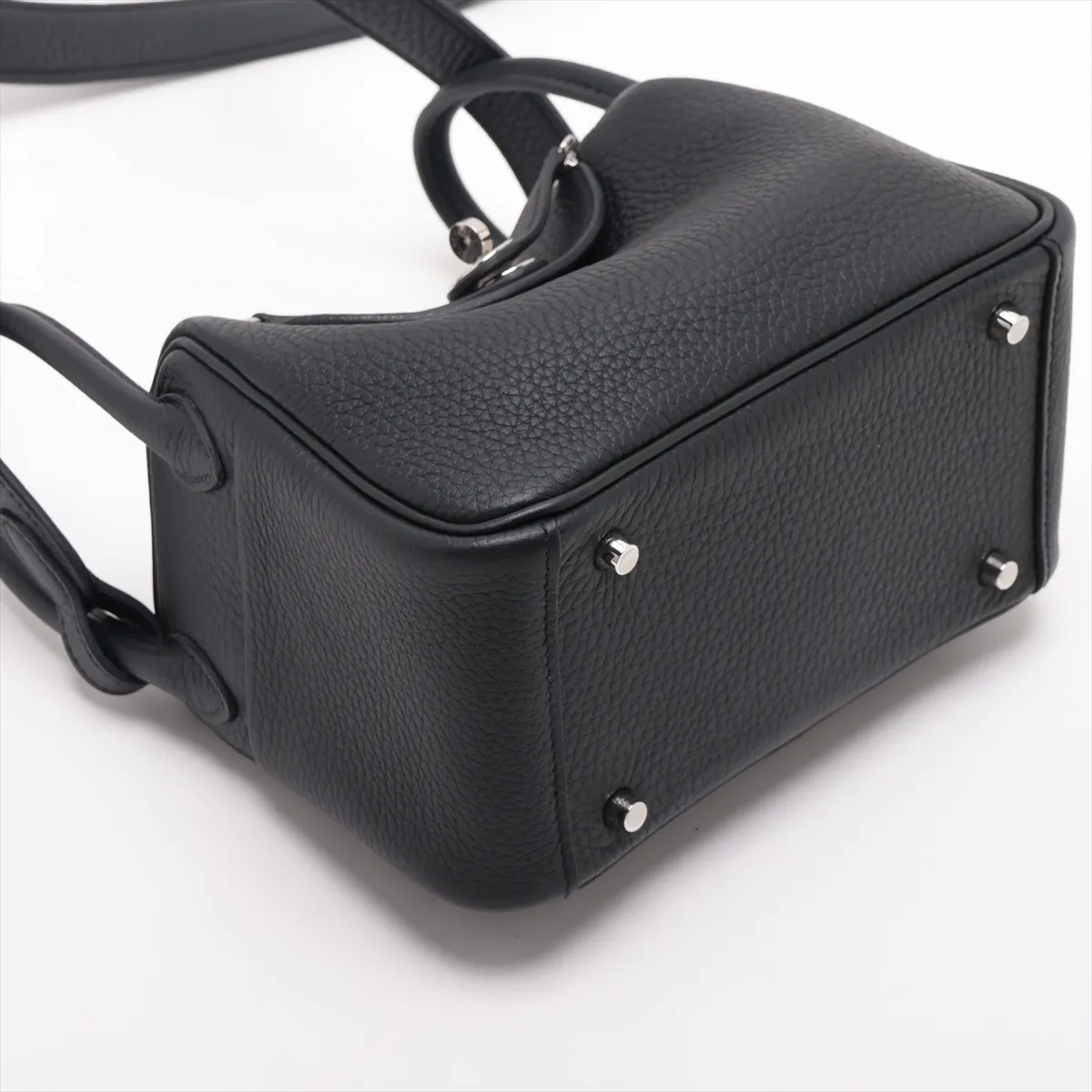 [Individually packaged] Hermes Lindy Mini 20 Taurillon Clemence Black Silver Hardware K: 2025 — view 4