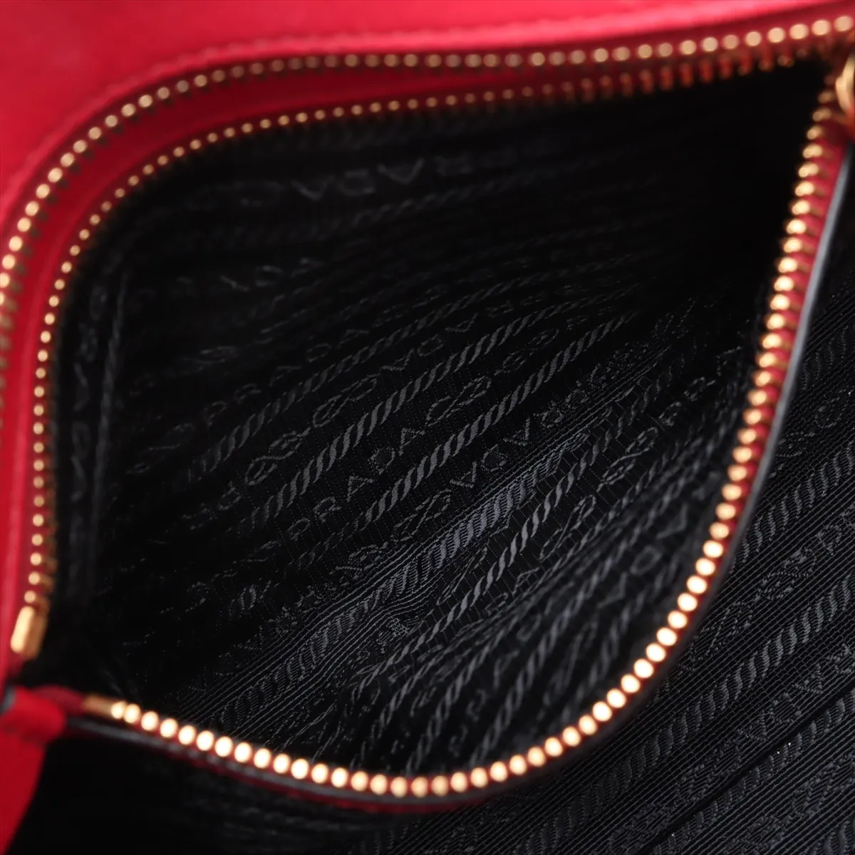 Saffiano Leather 2-Way Handbag, Red, Unsigned Guarantee Card — view 9