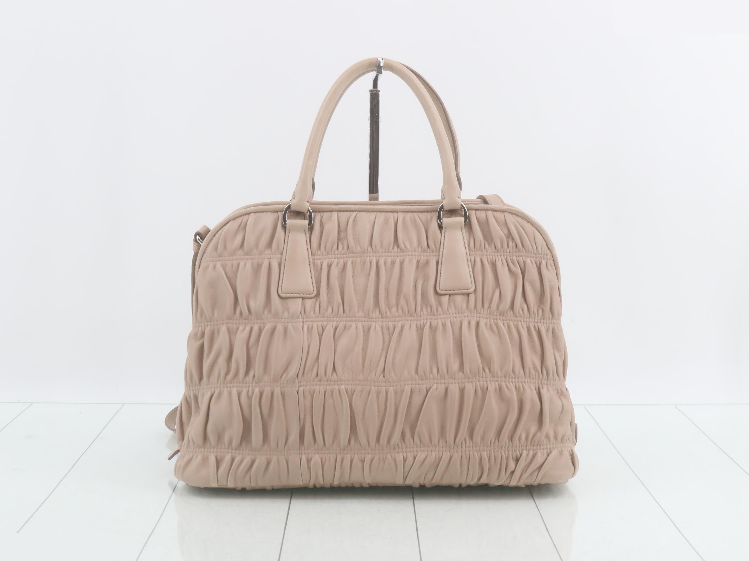 2-Way Leather Pink Shoulder Bag — view 2