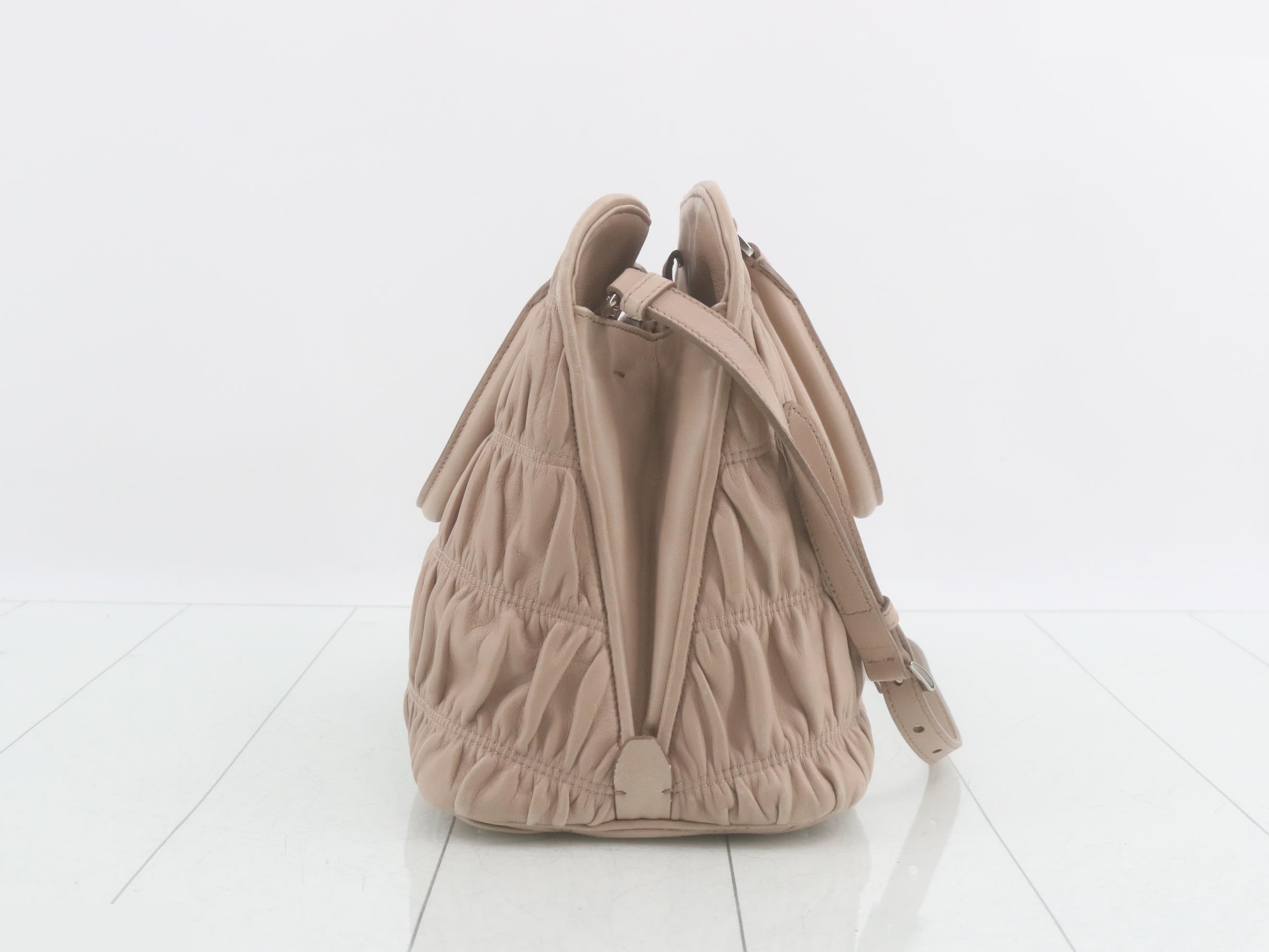 2-Way Leather Pink Shoulder Bag — view 4