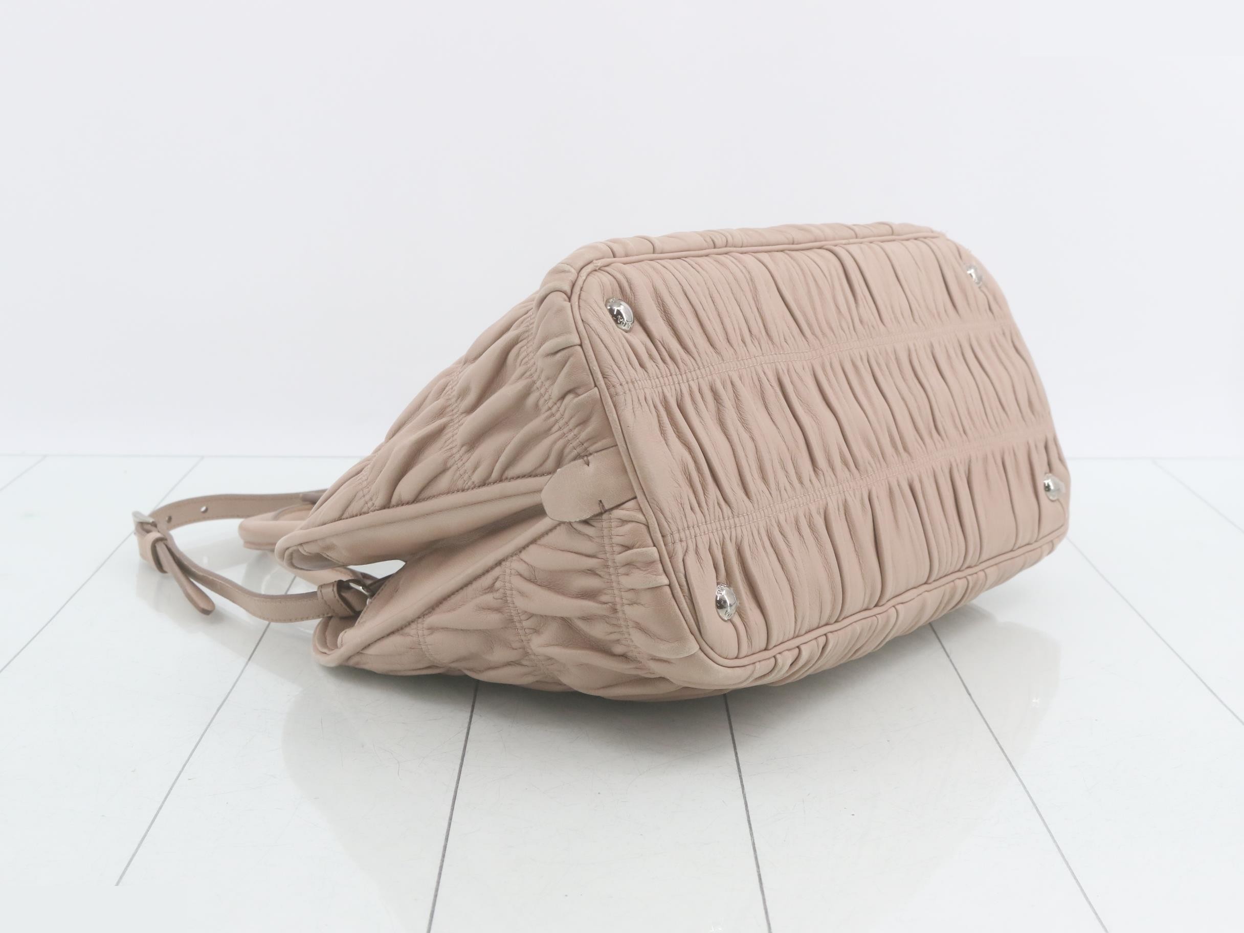 2-Way Leather Pink Shoulder Bag — view 5