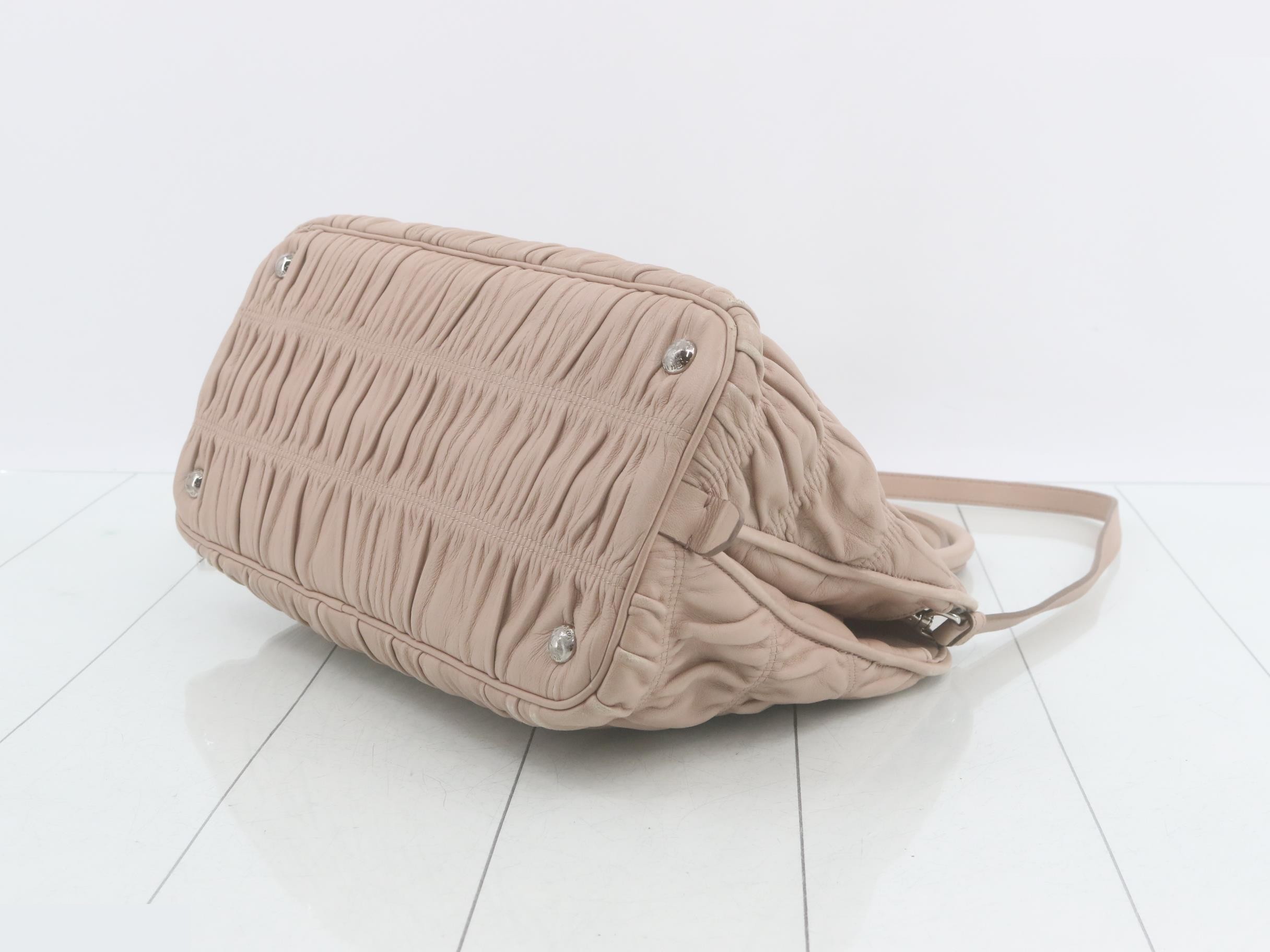 2-Way Leather Pink Shoulder Bag — view 6