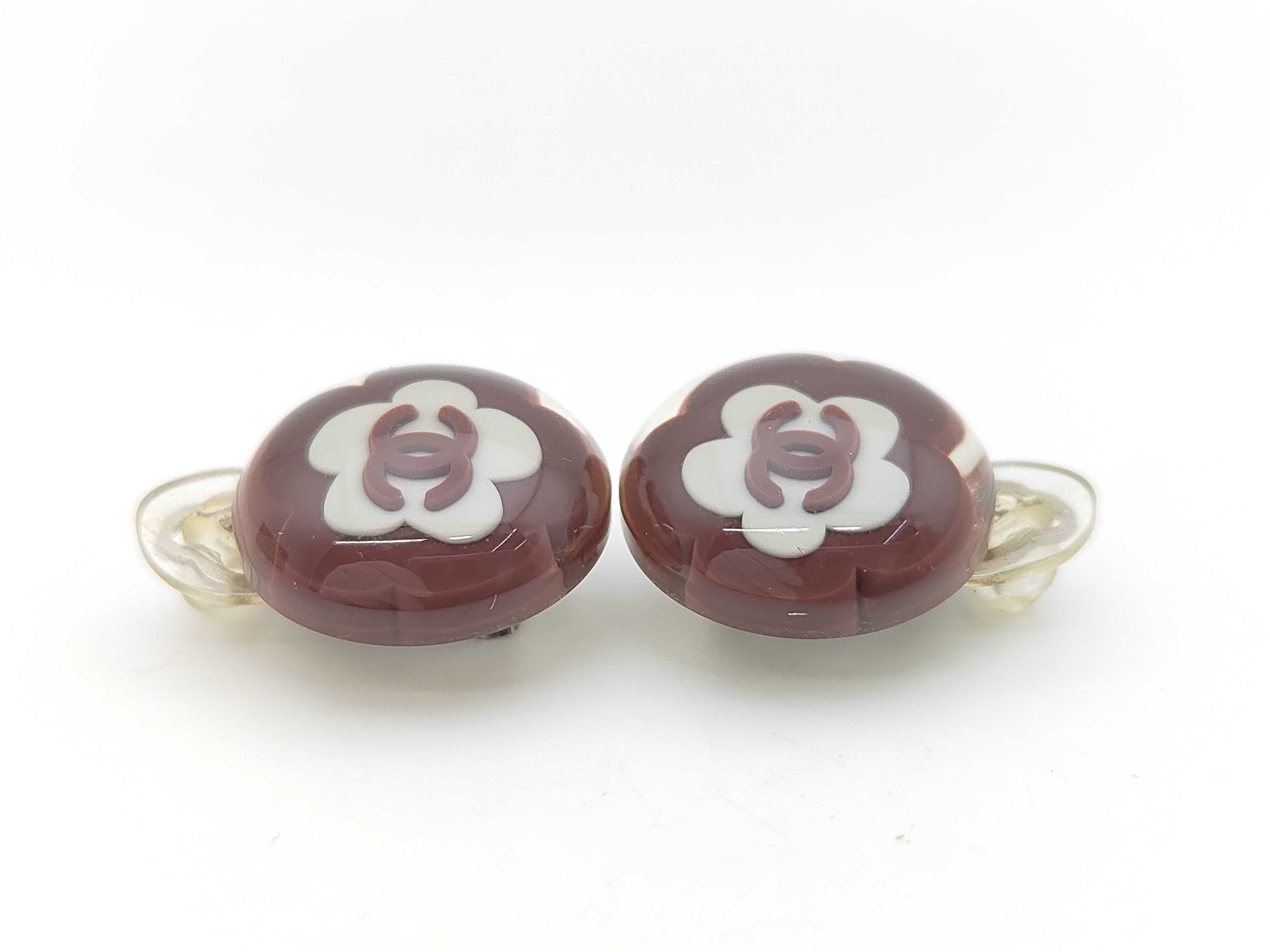 04S Coco Mark Camellia Earrings (Includes box and earrings) — view 3