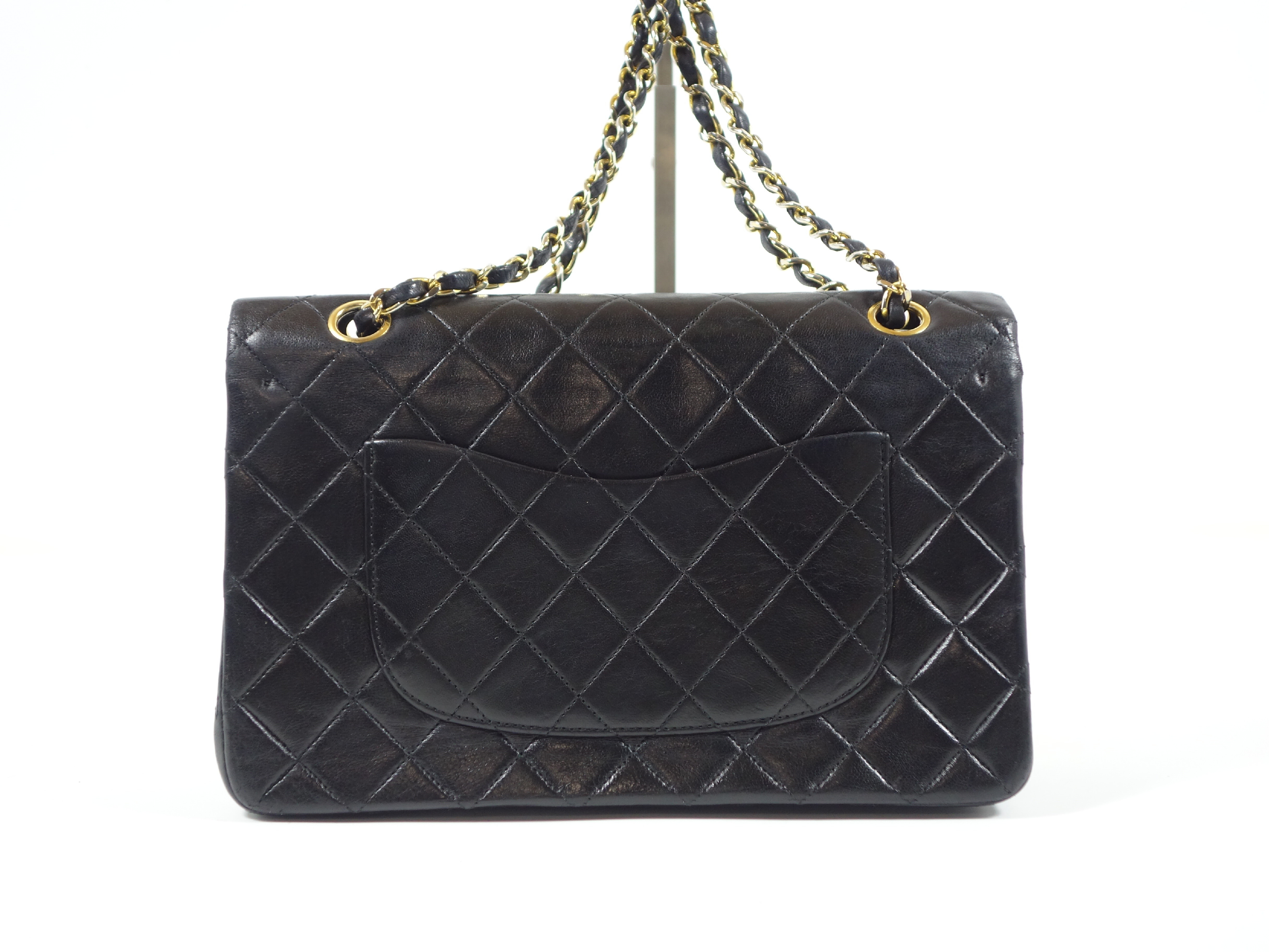 Double Flap Lambskin Shoulder Bag W25 BK — view 2