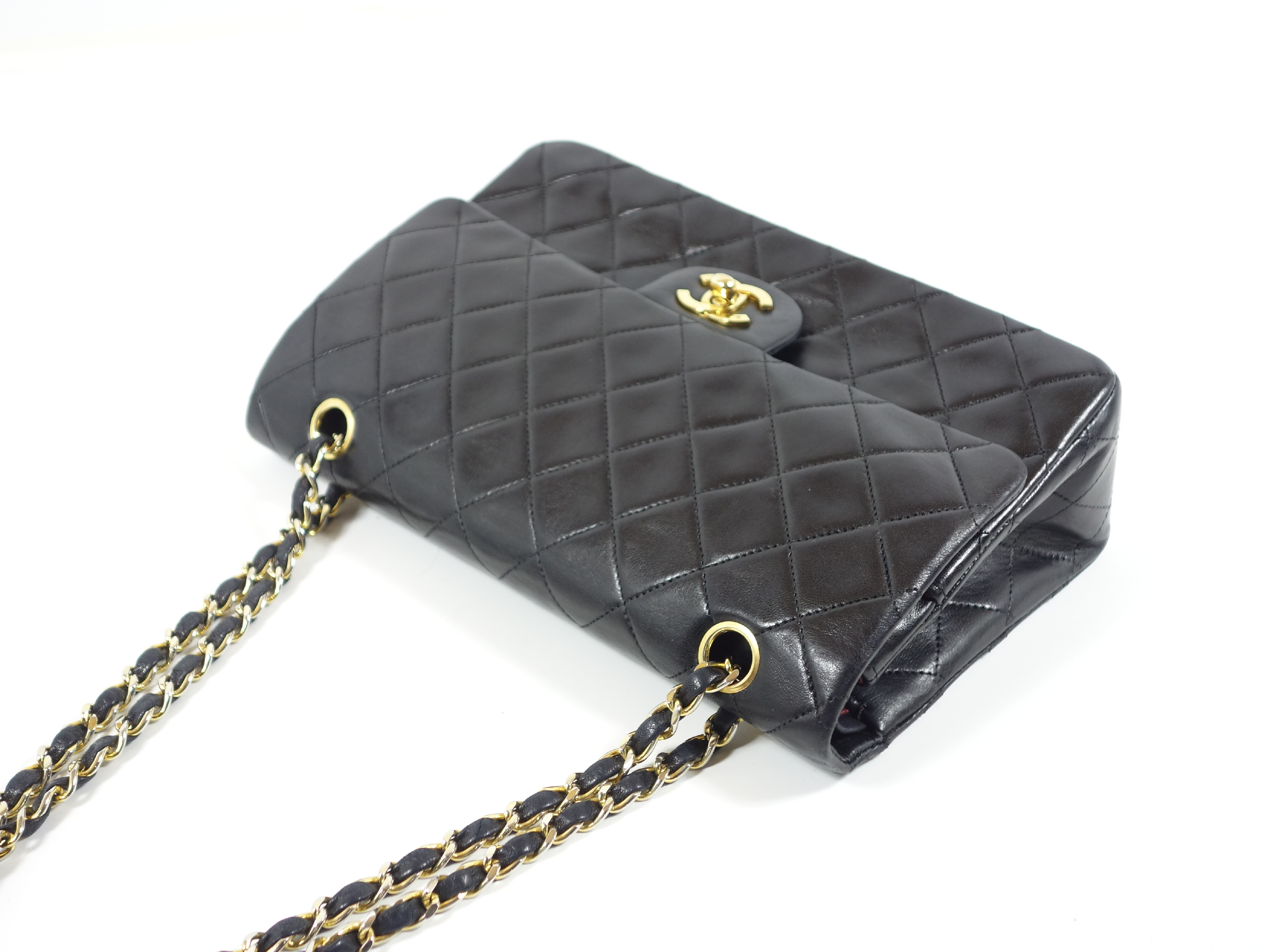 Double Flap Lambskin Shoulder Bag W25 BK — view 5