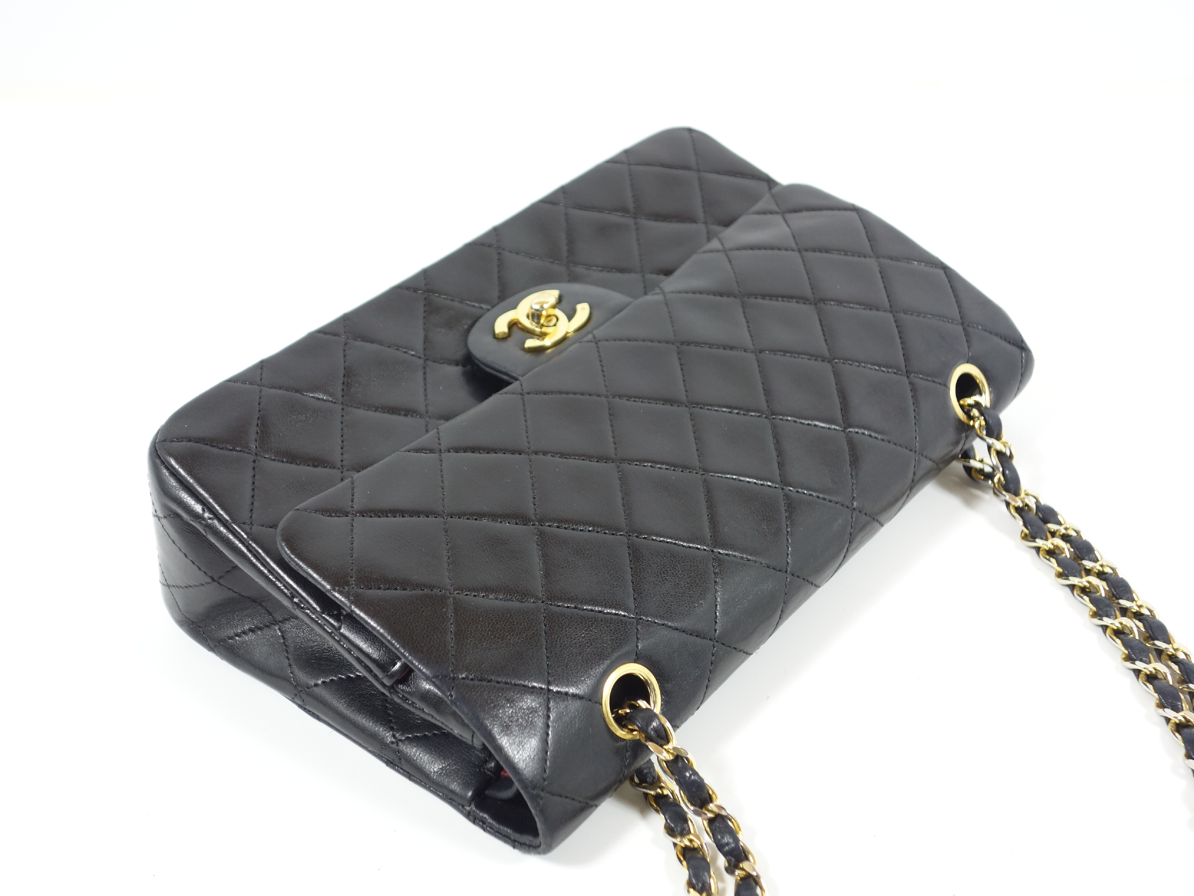 Double Flap Lambskin Shoulder Bag W25 BK — view 6