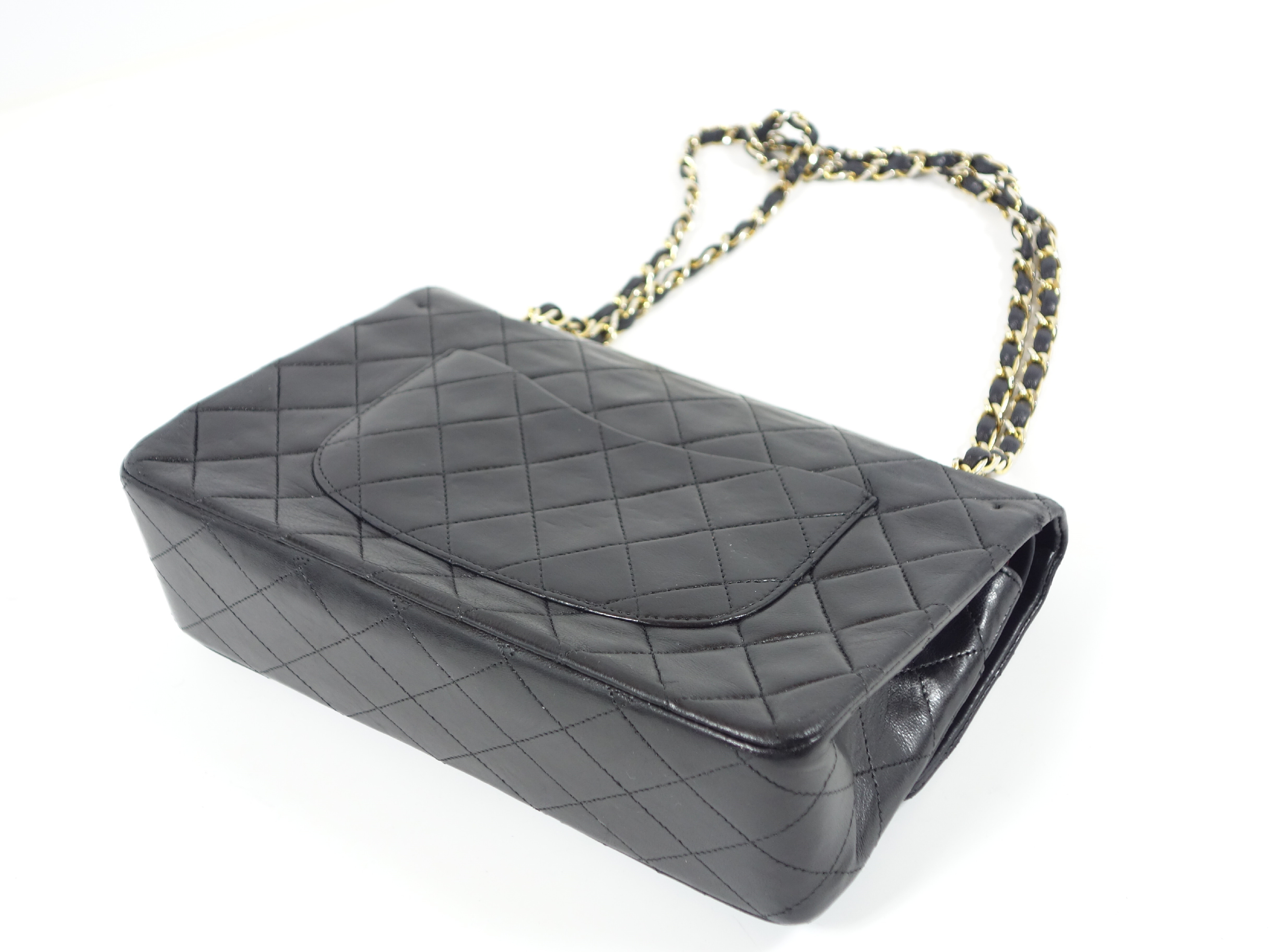 Double Flap Lambskin Shoulder Bag W25 BK — view 7