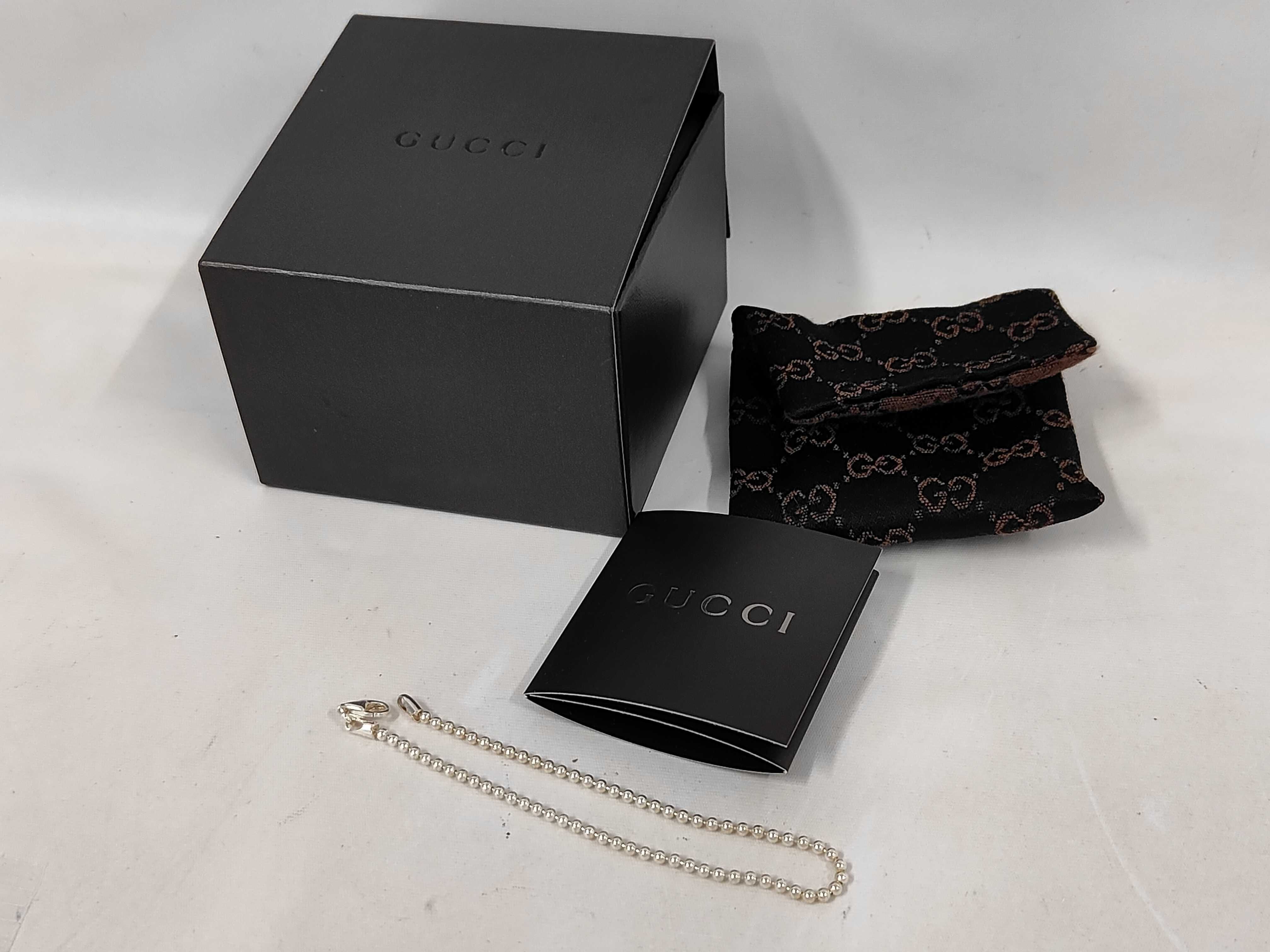 SV925 Ball Chain Plate Necklace, 8.92g, with Box and Dust Bag. — view 10